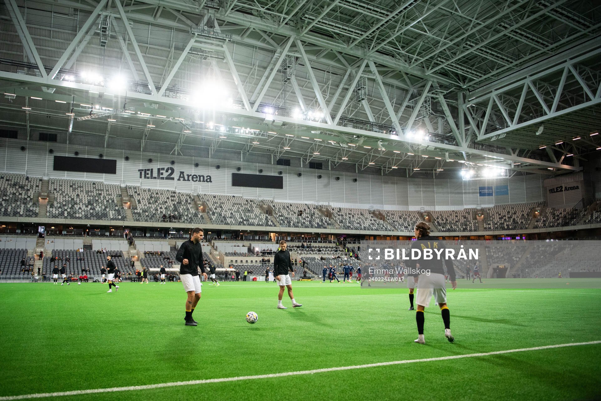 AIKs spelare värmer upp