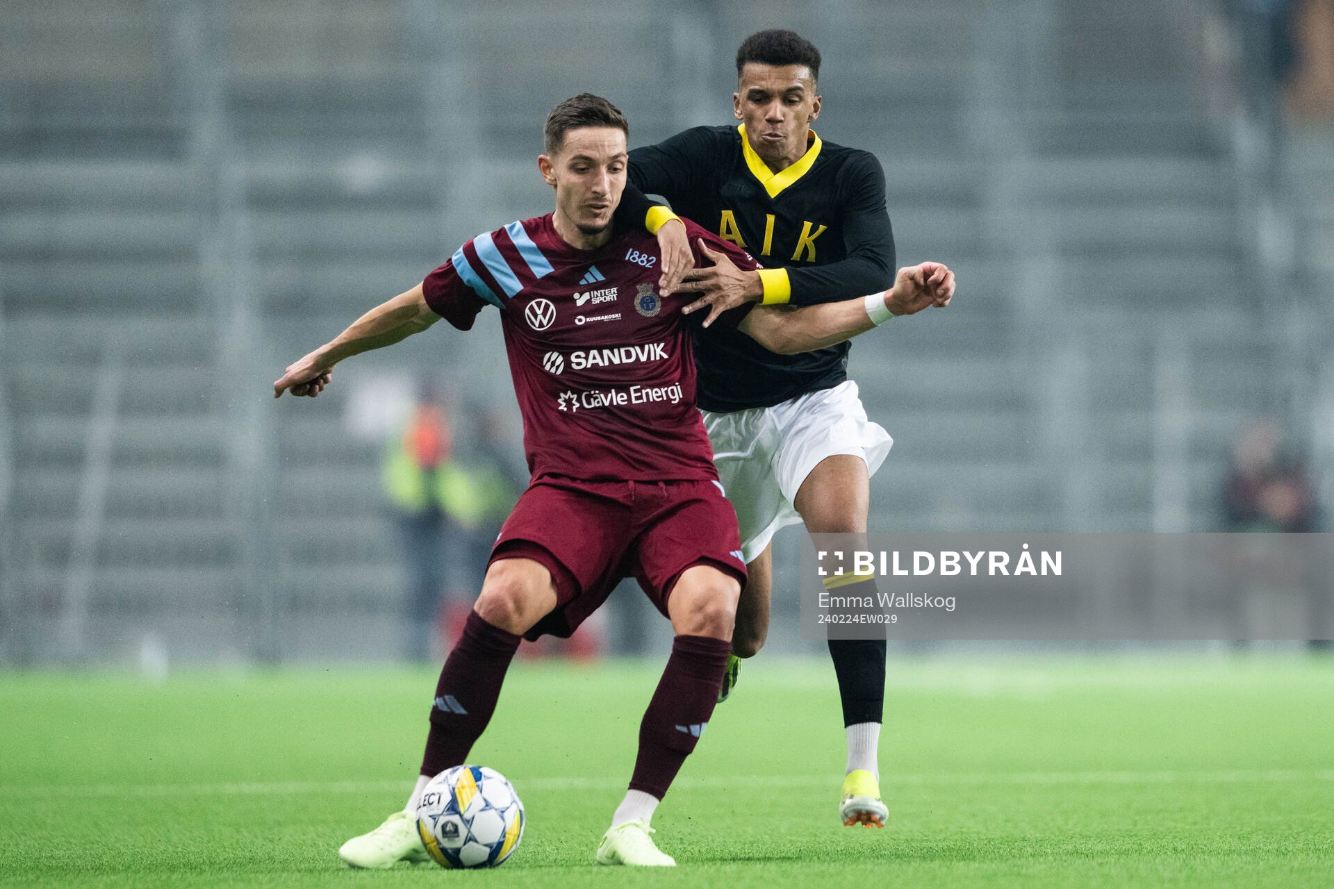 Gefles Lukas Browning Lagerfeldt och AIKs Rui Modesto