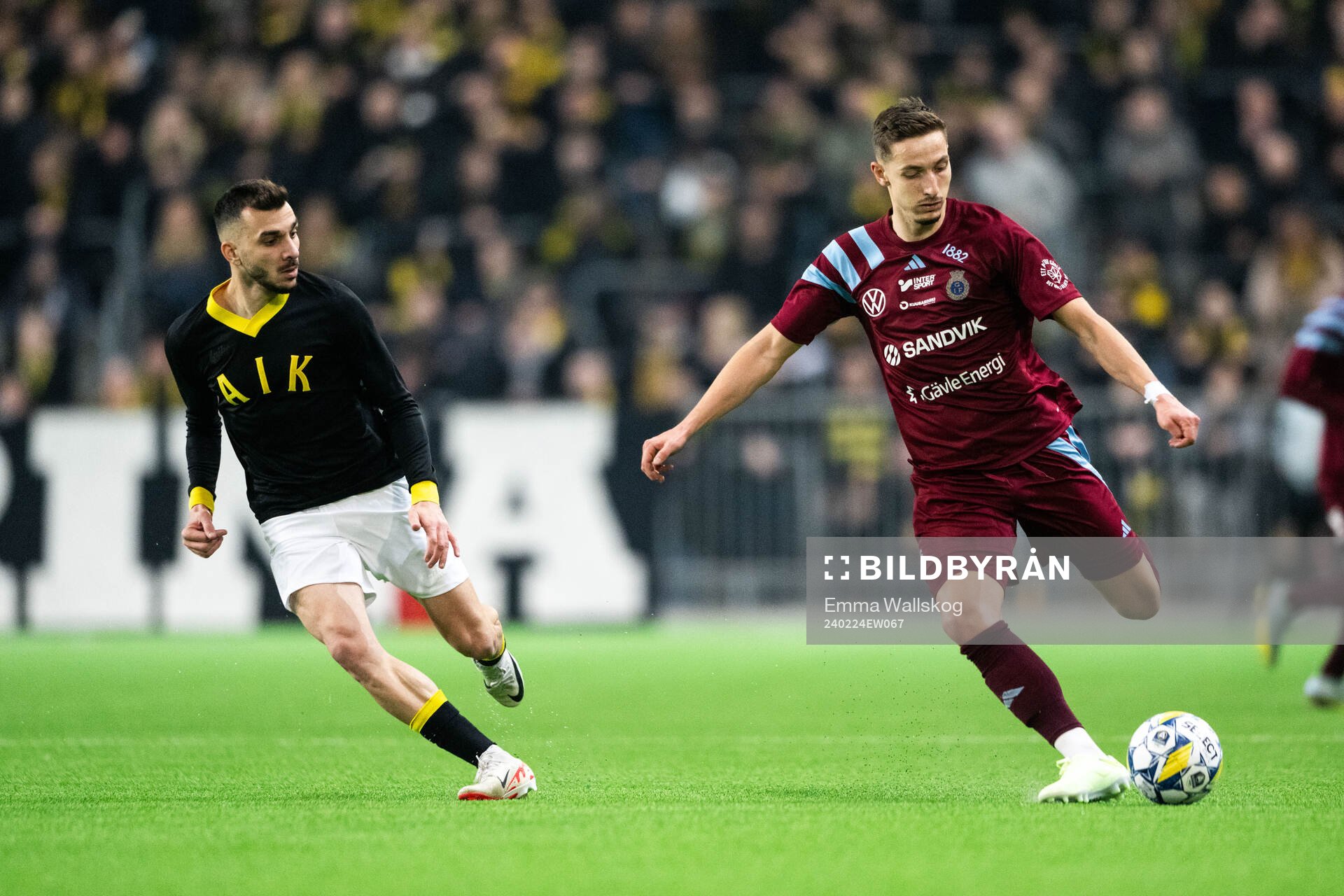 AIKs Ioannis Pittas och Gefles Lukas Browning Lagerfeldt