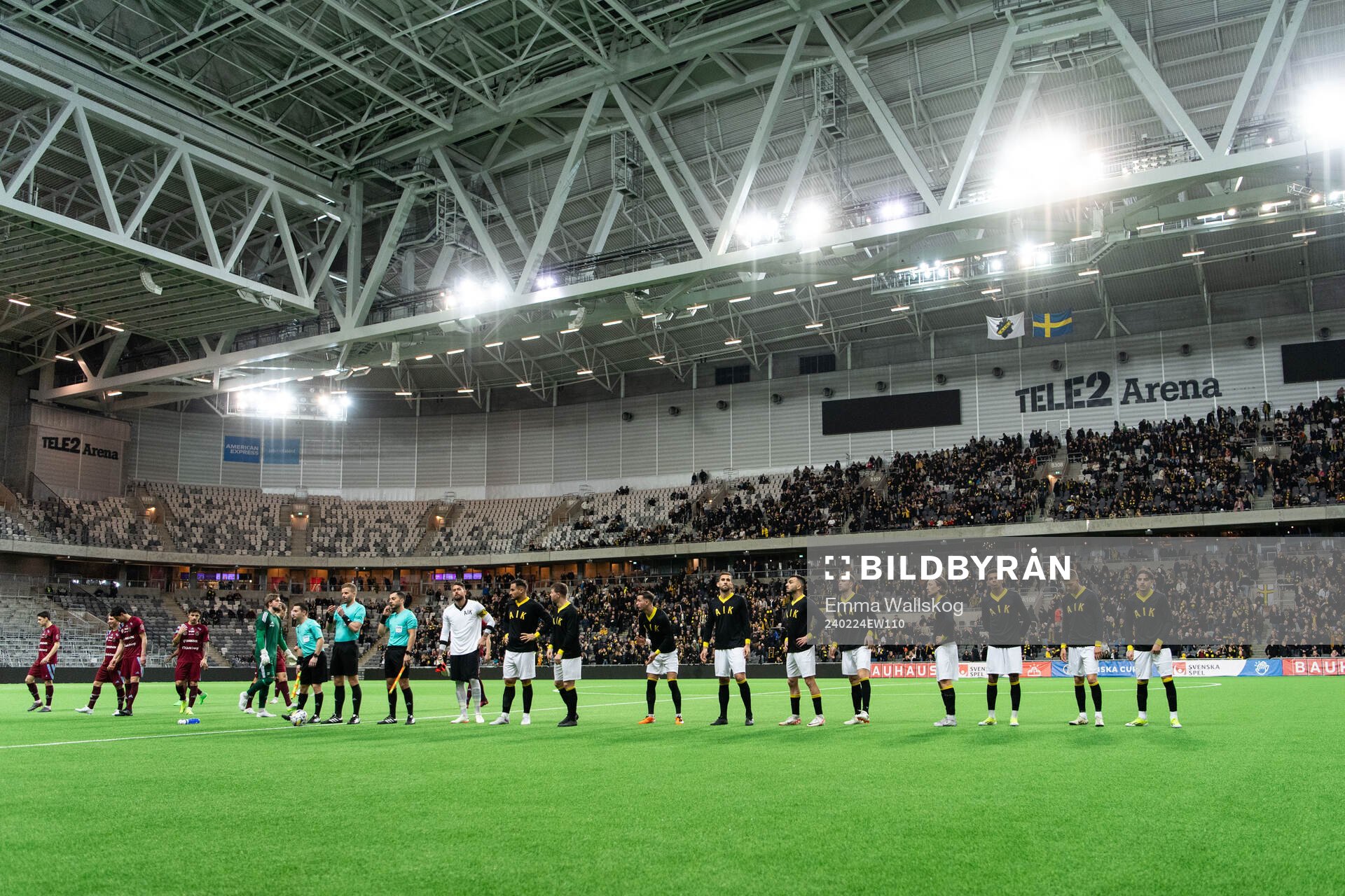 Gefles och AIKs spelare på Tele2 Arena