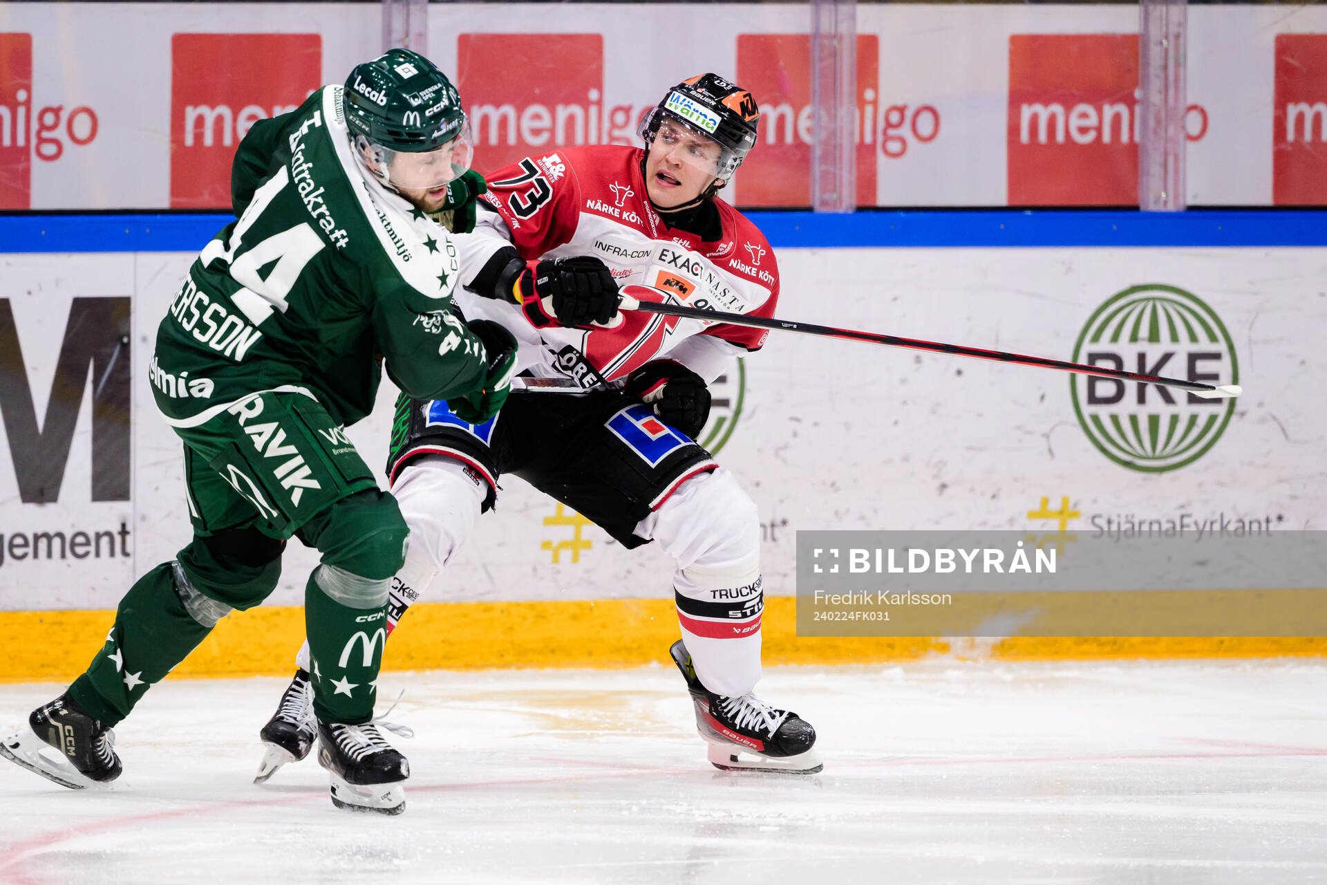 Färjestads Jonathan Andersson och Örebros Oliver Eklind
