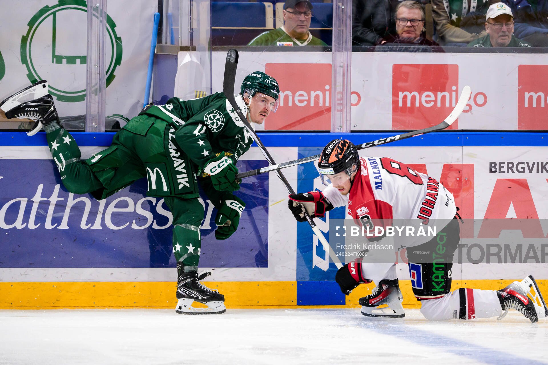 Färjestads Joakim Nygård och Örebros Samuel Johannesson