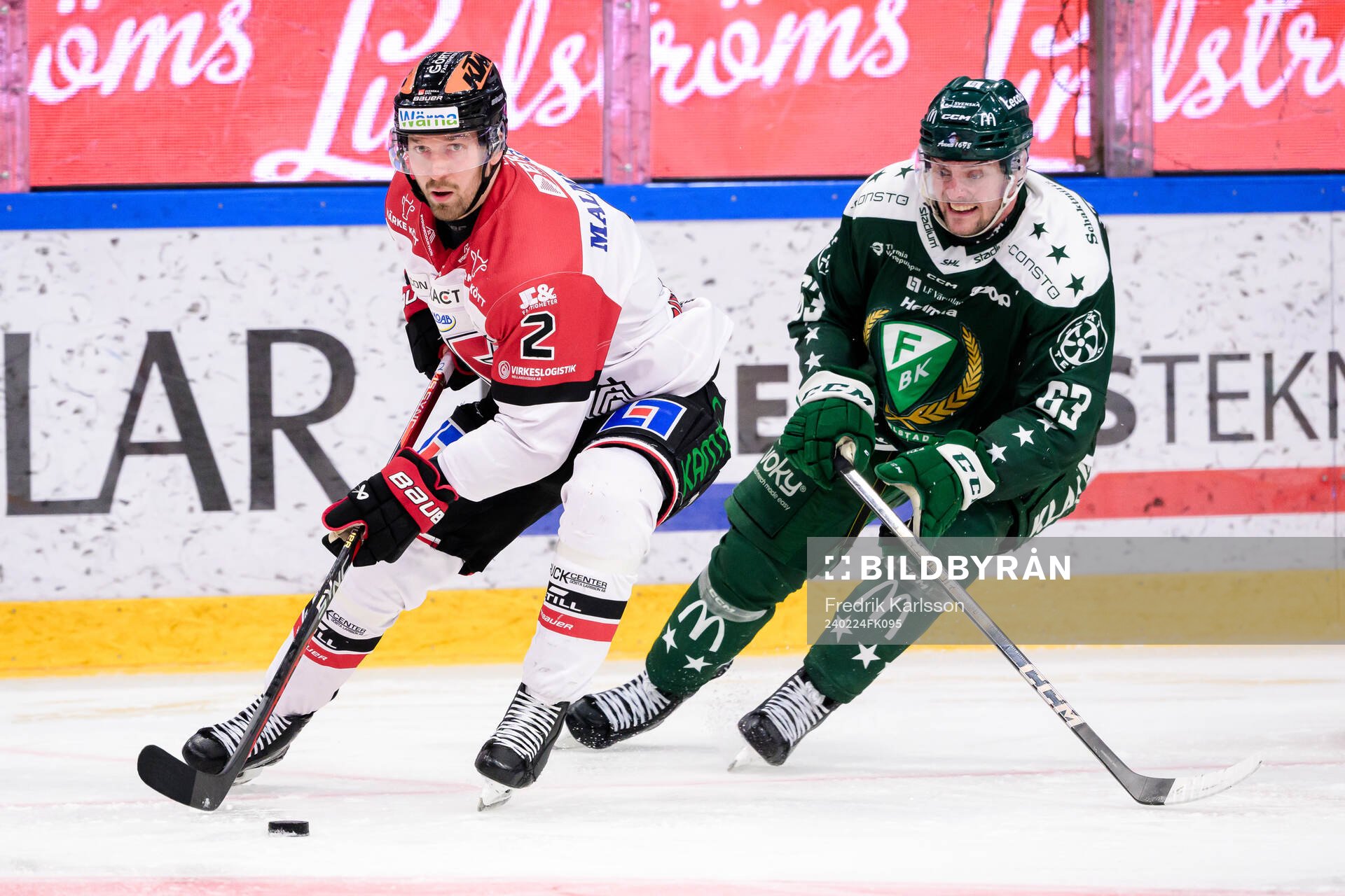 Örebros Rasmus Rissanen och Färjestads Carl Dahlström