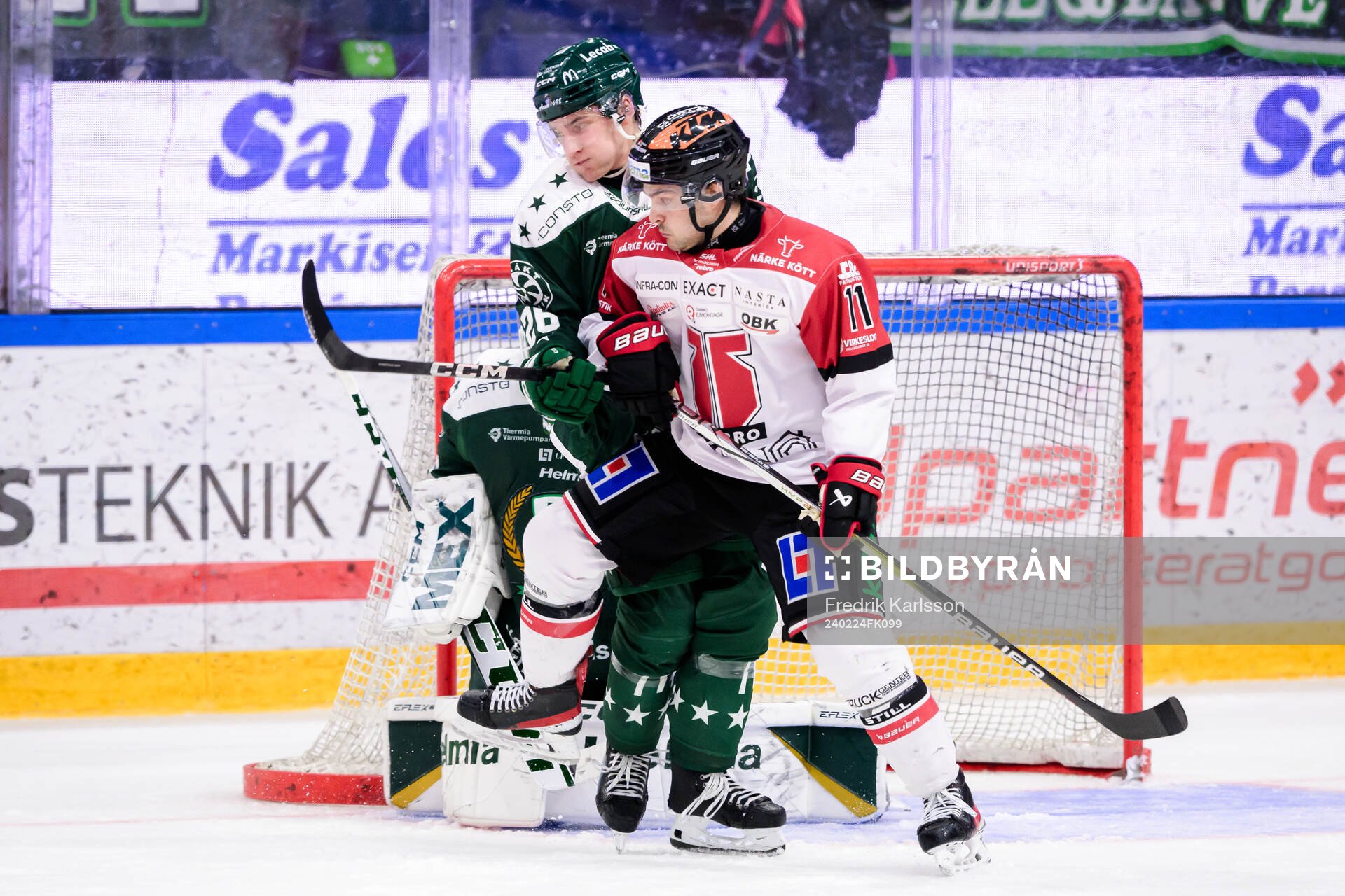 Färjestads Joel Nyström och Örebros Danick Martel