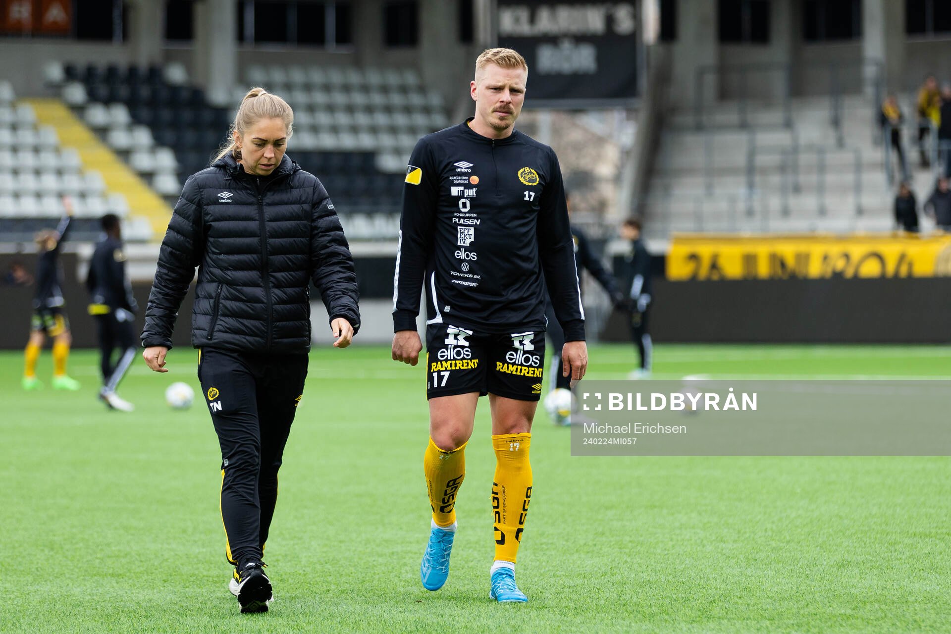 Elfsborgs Per Frick innan fotbollsmatchen i Svenska Cupen