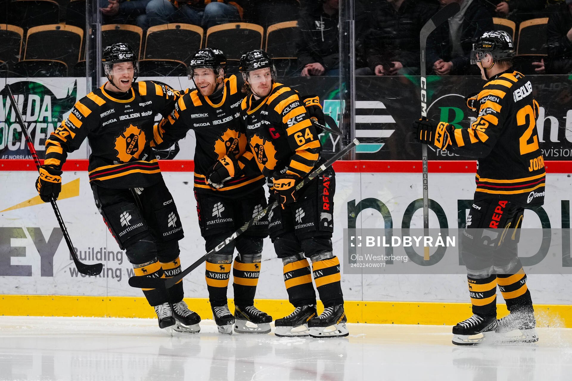 Skellefteås Oscar Lindberg, Filip Sandberg, Jonathan Pudas