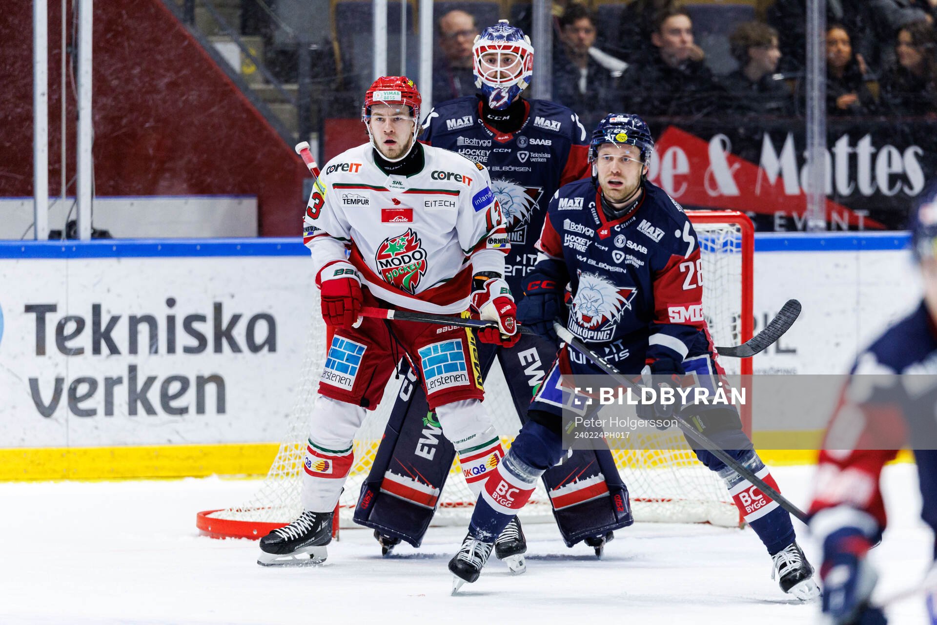 MoDos Kyle Topping och Linköpings målvakt Marcus Högberg