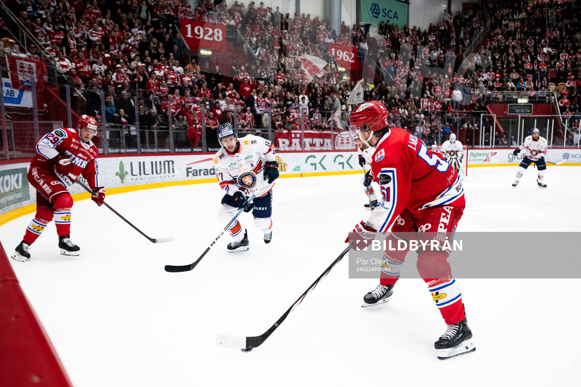Timrås Filip Hållander, Anton Lander och Växjös Robert