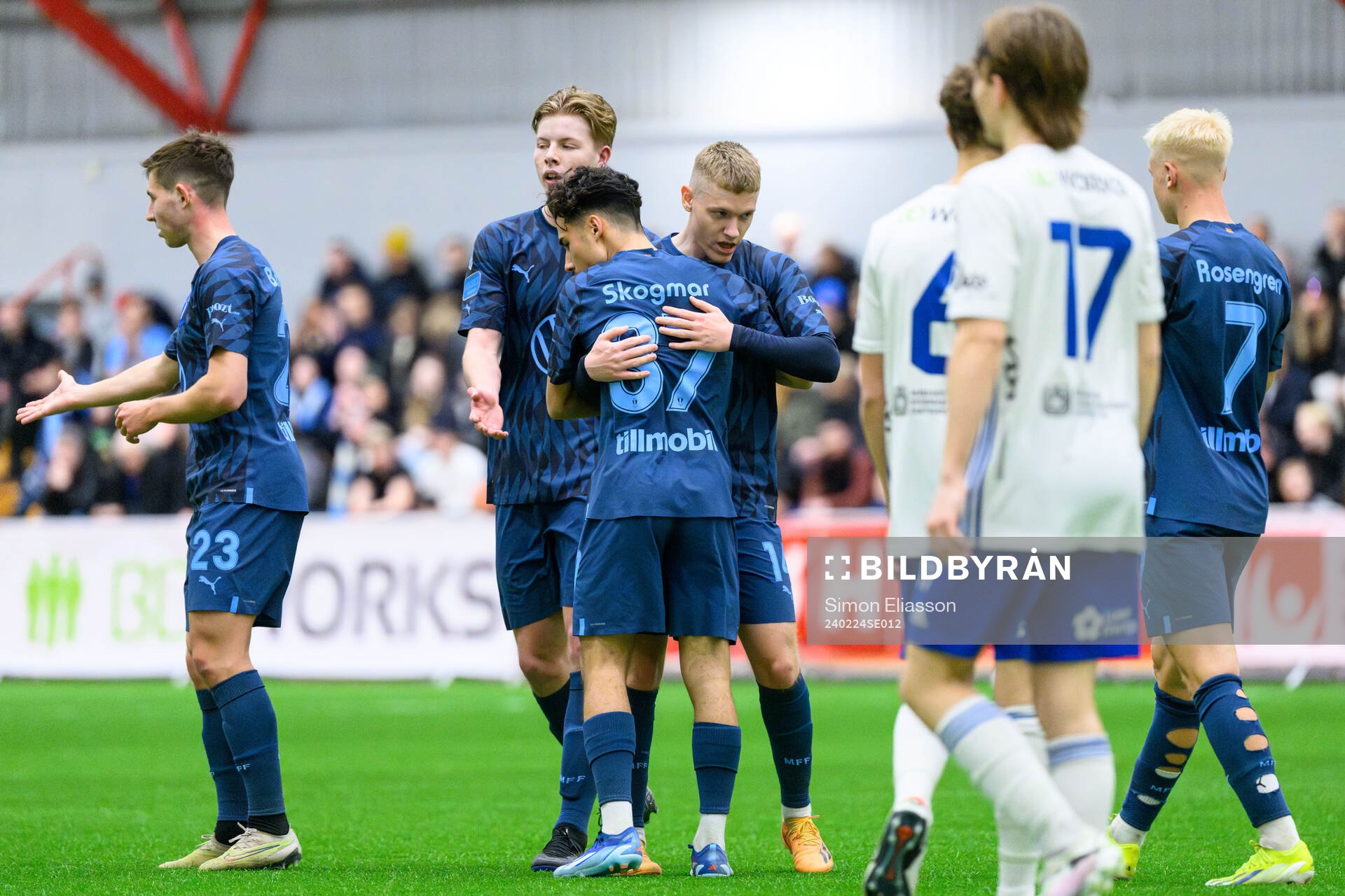 Malmö FFs Adrian Skogmar och Sebastian Jörgensen  jublar
