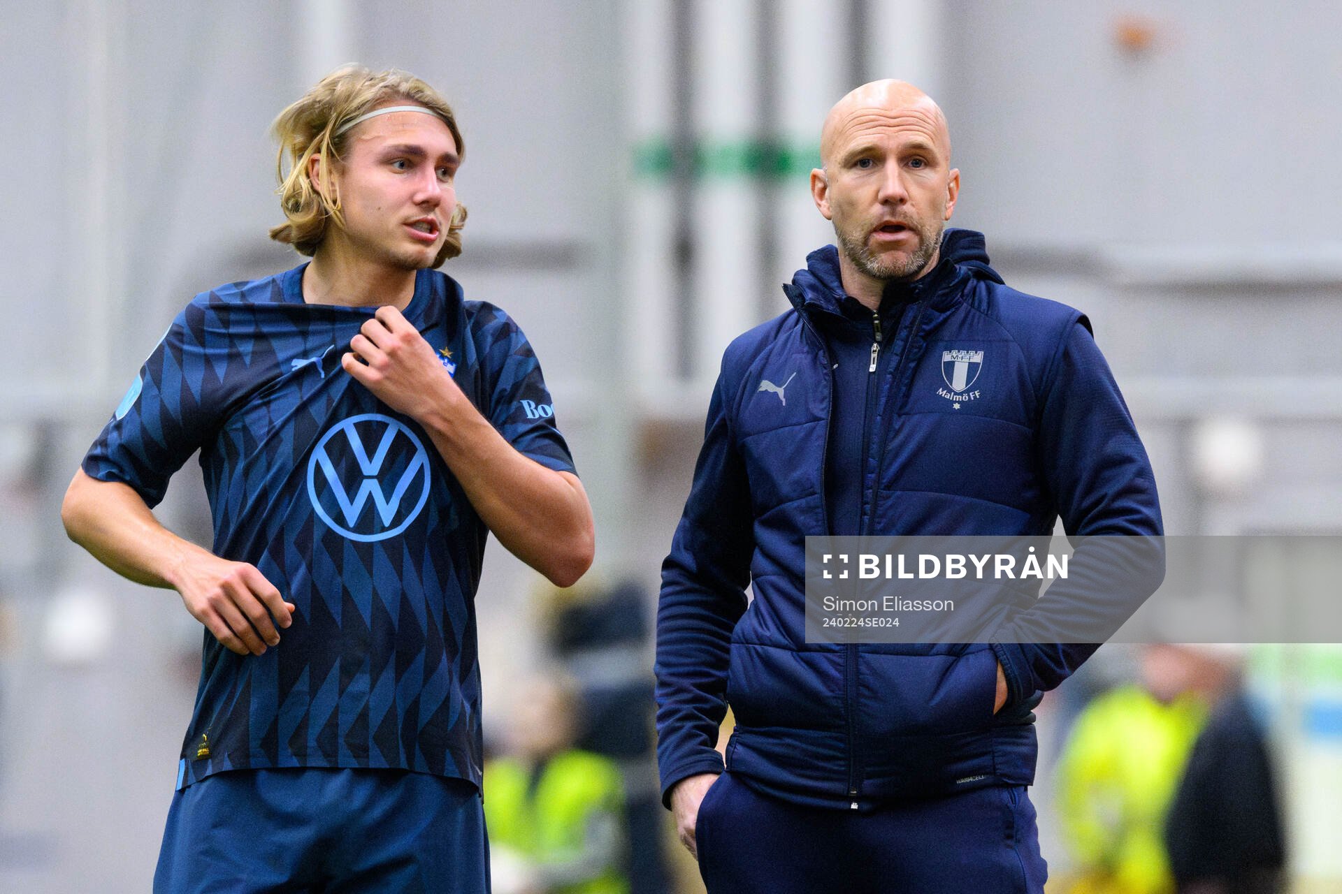 Malmö FFs Sebastian Nanasi och tränare Henrik Rydström