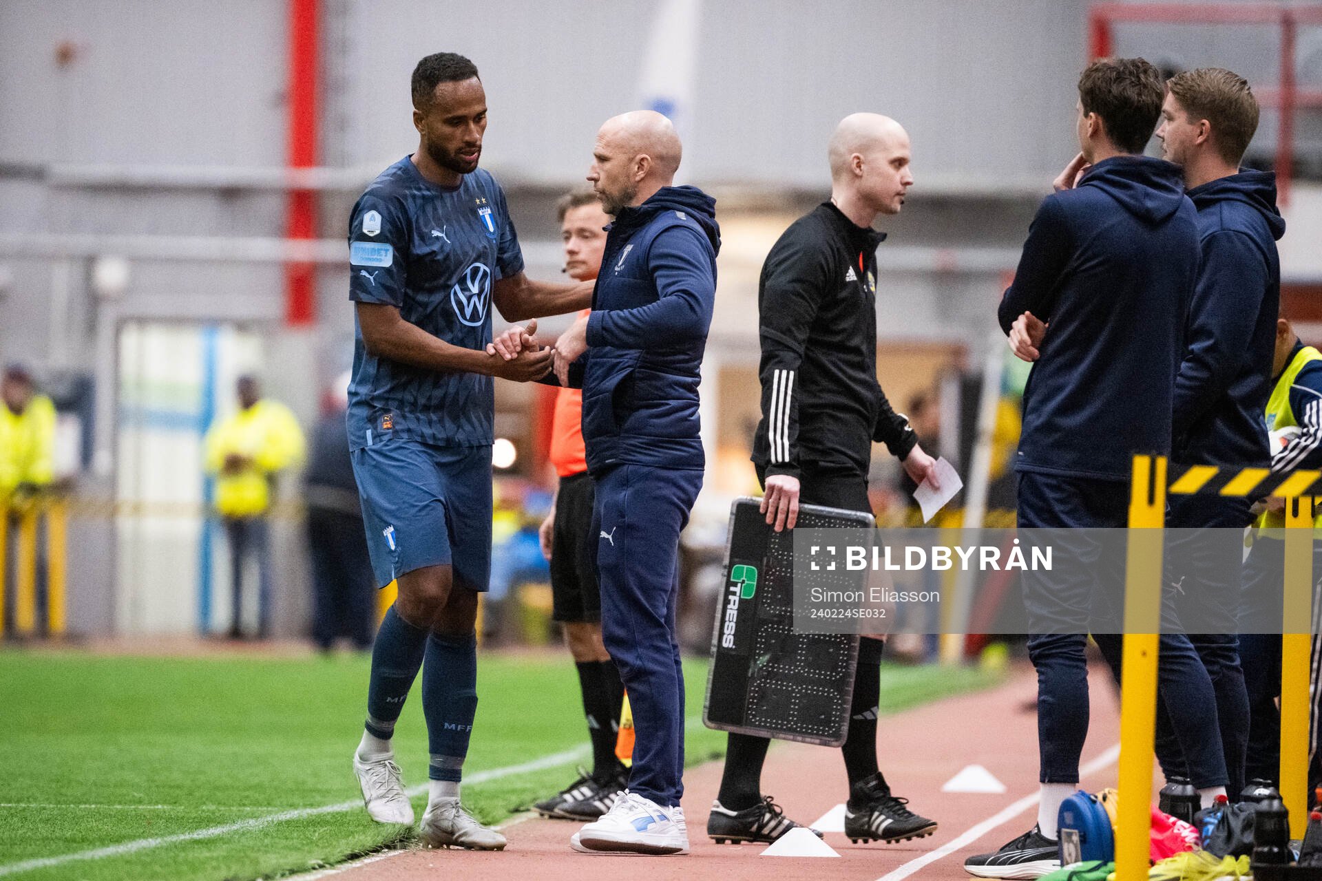 Malmö FFs Isaac Kiese Thelin och tränare Henrik Rydström
