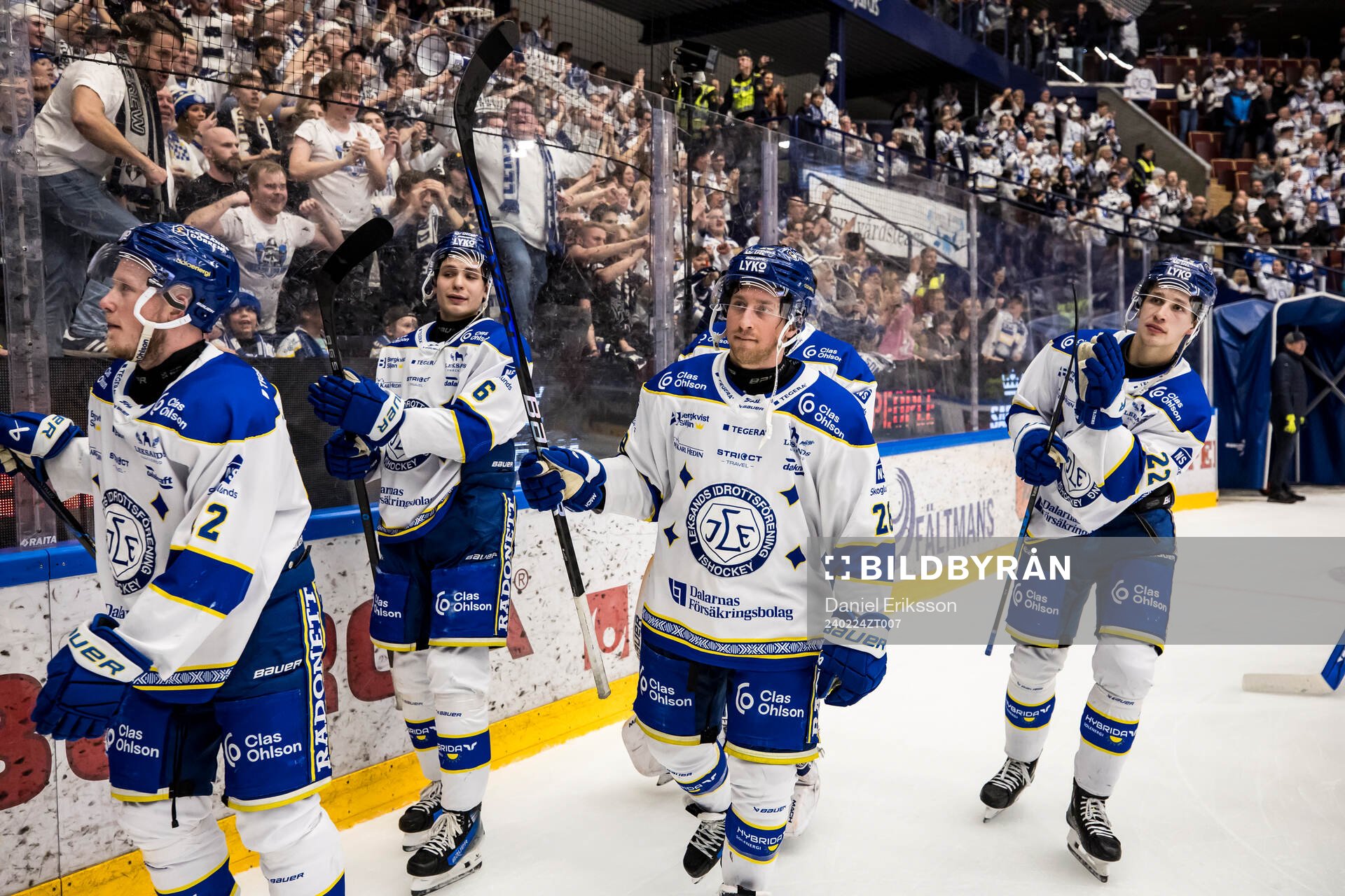 Leksands spelarna jublar