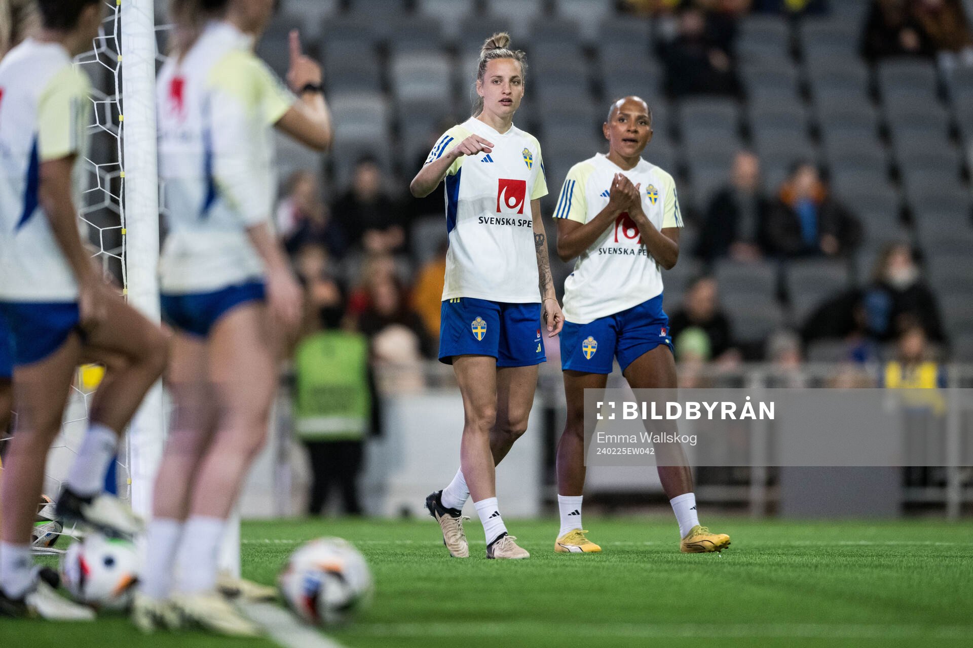 Nathalie Björn and Madelen Janogy of Sweden of the women's