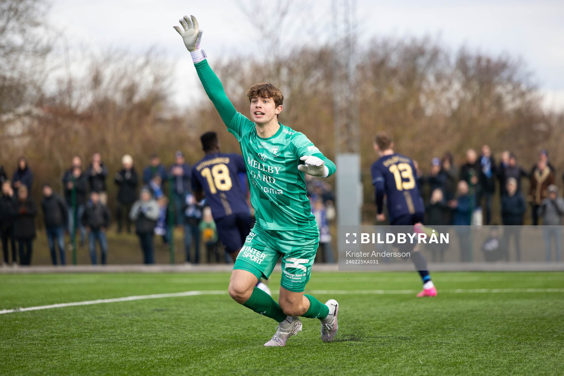 under fotbollsmatchen i Svenska Cupen mellan Halmstad och