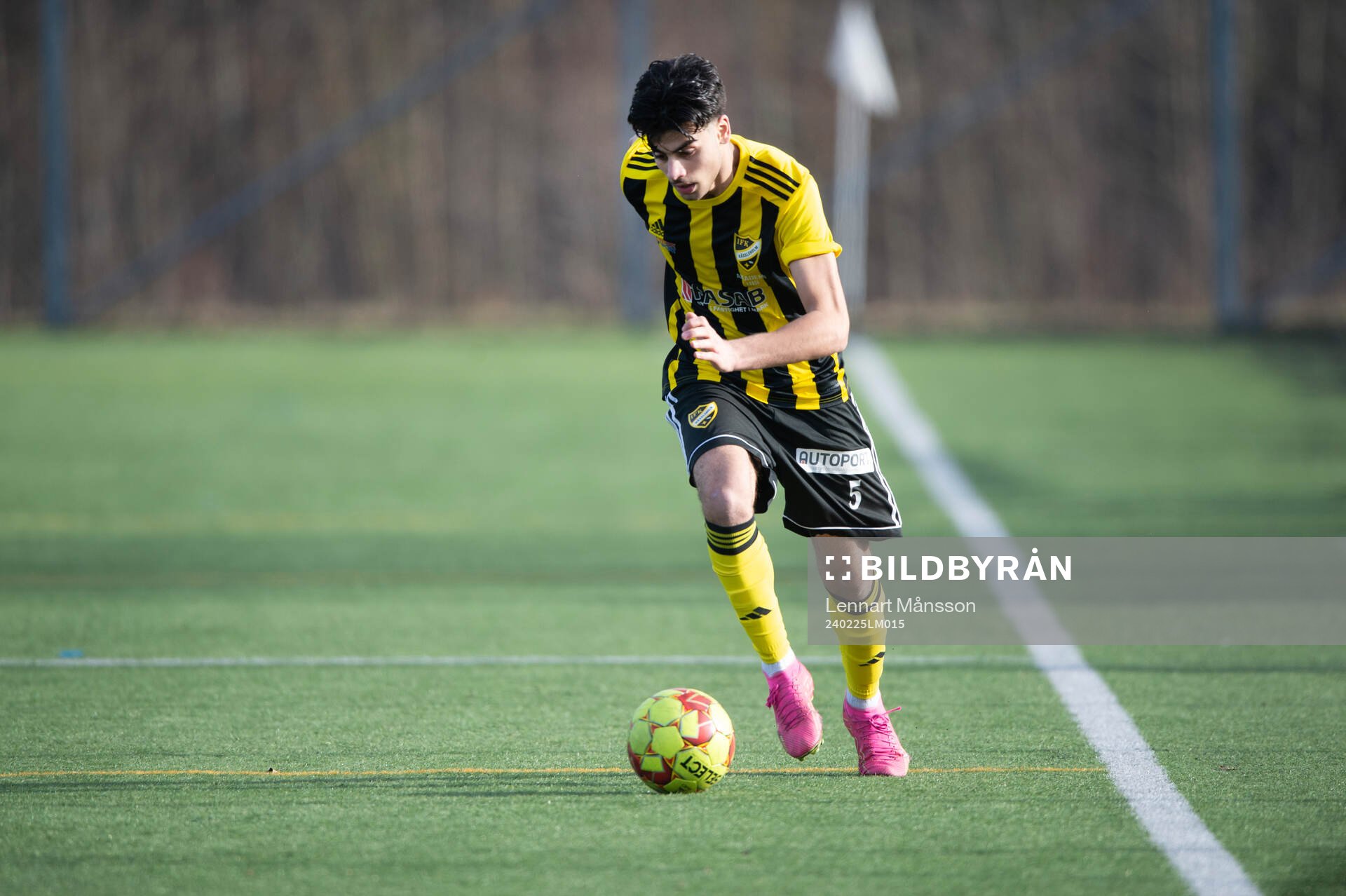 IFK Hässleholms Qusay Ahmed i träningsmatchen mellan IFK