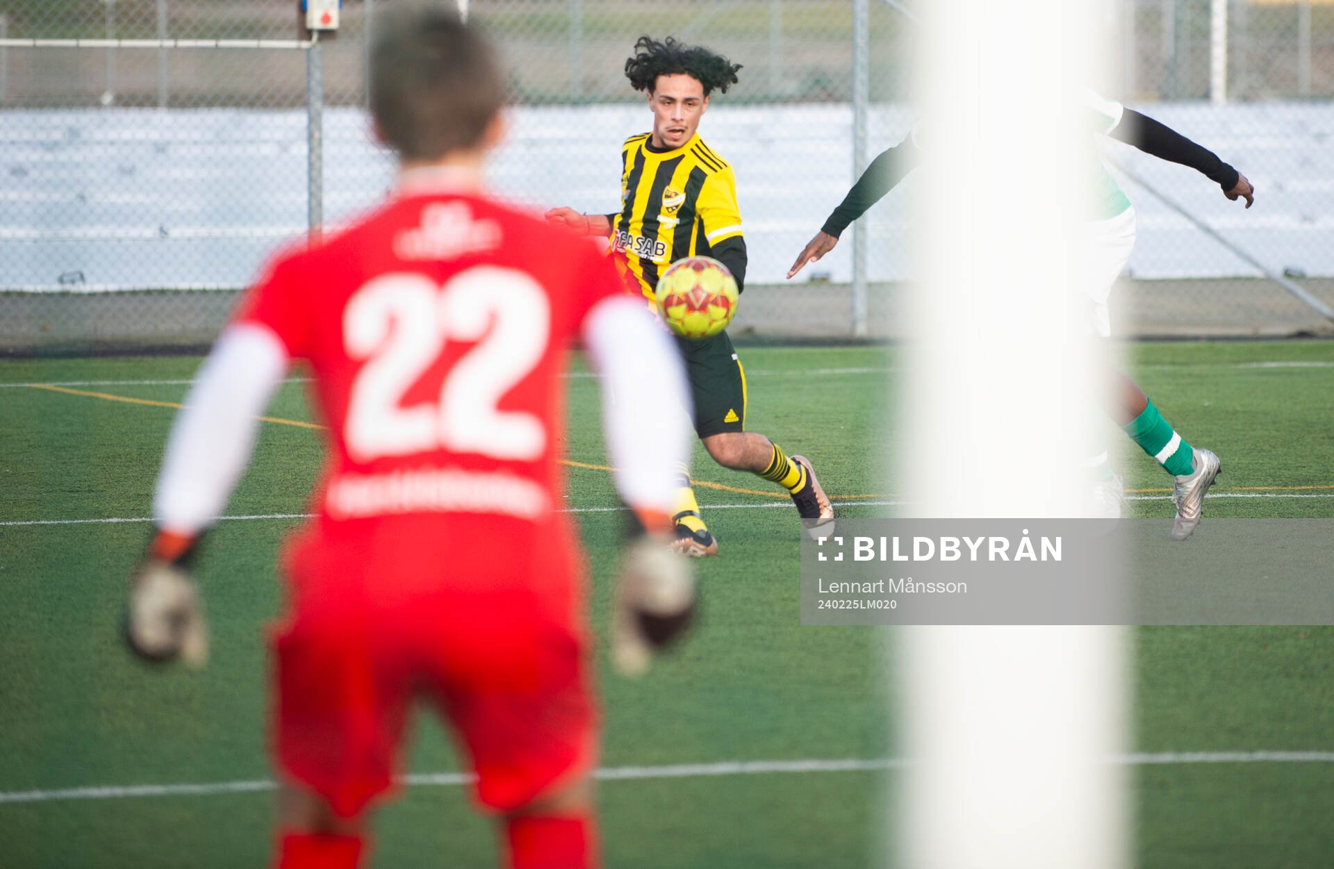 IFK Hässleholms Yousef Alshahoud i träningsmatchen mellan