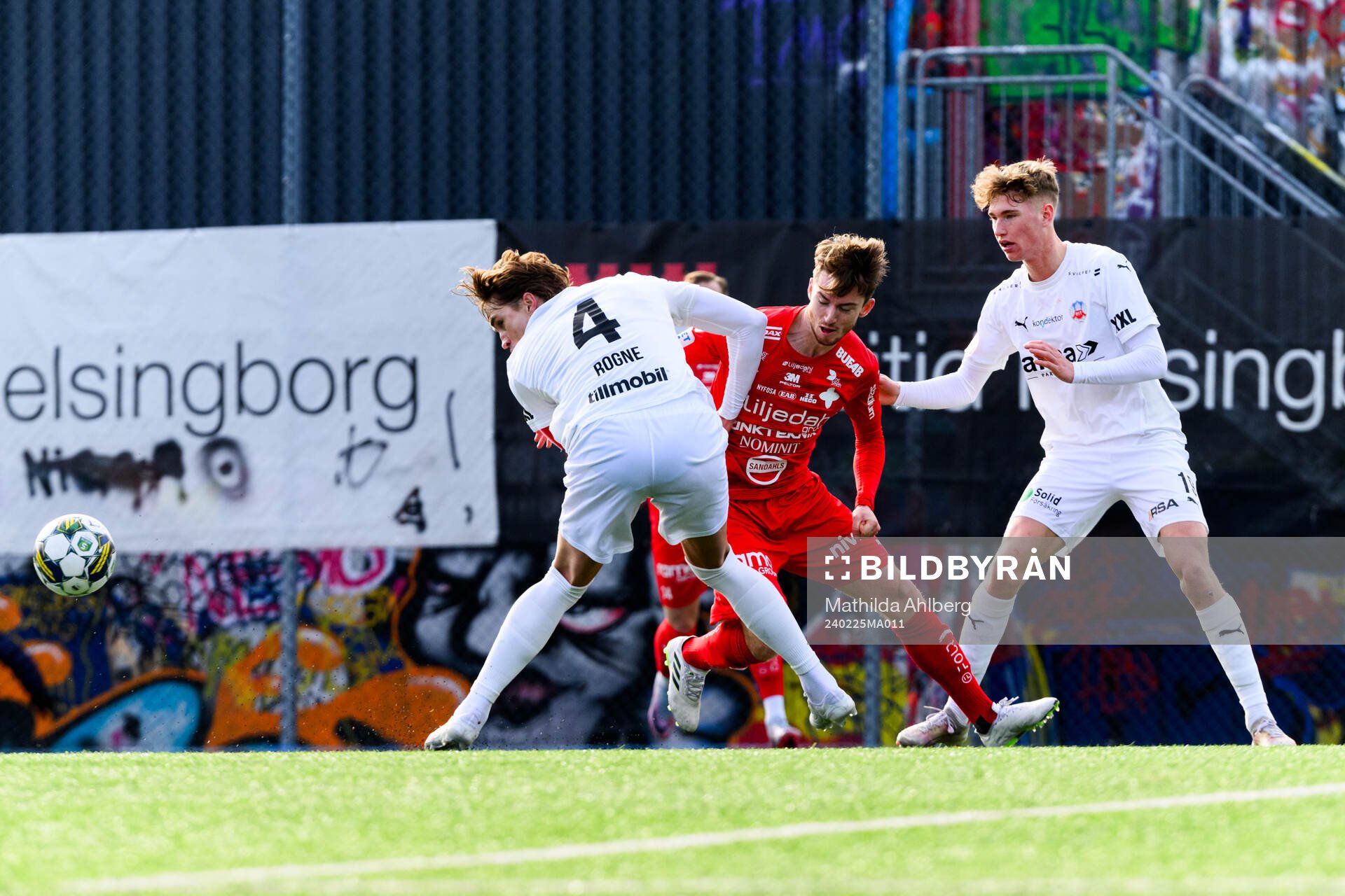Helsingborgs Thomas Pauck Rogne och Benjamin Örn mot
