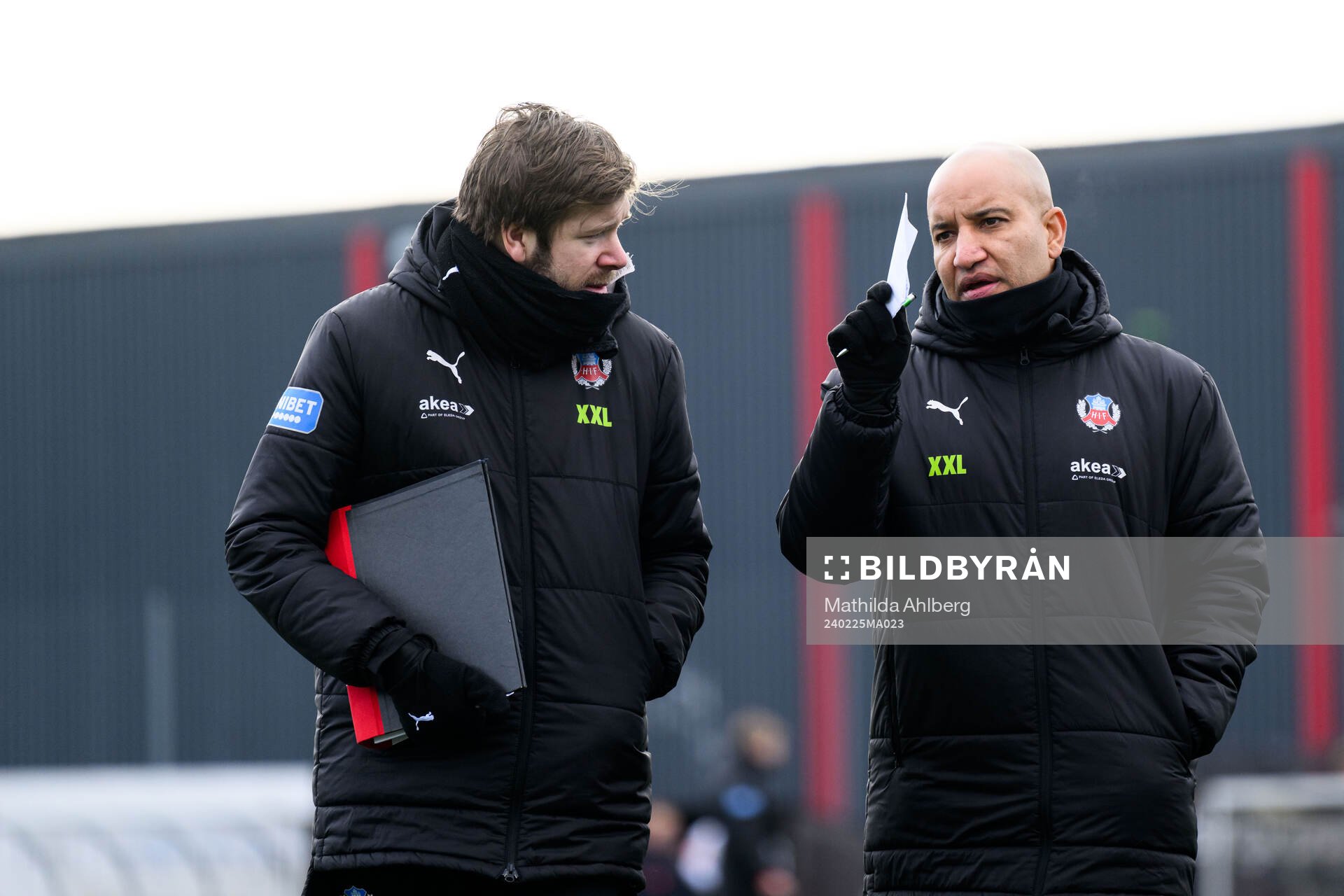 Helsingborgs assisterande tränare Max Lindén och tränare