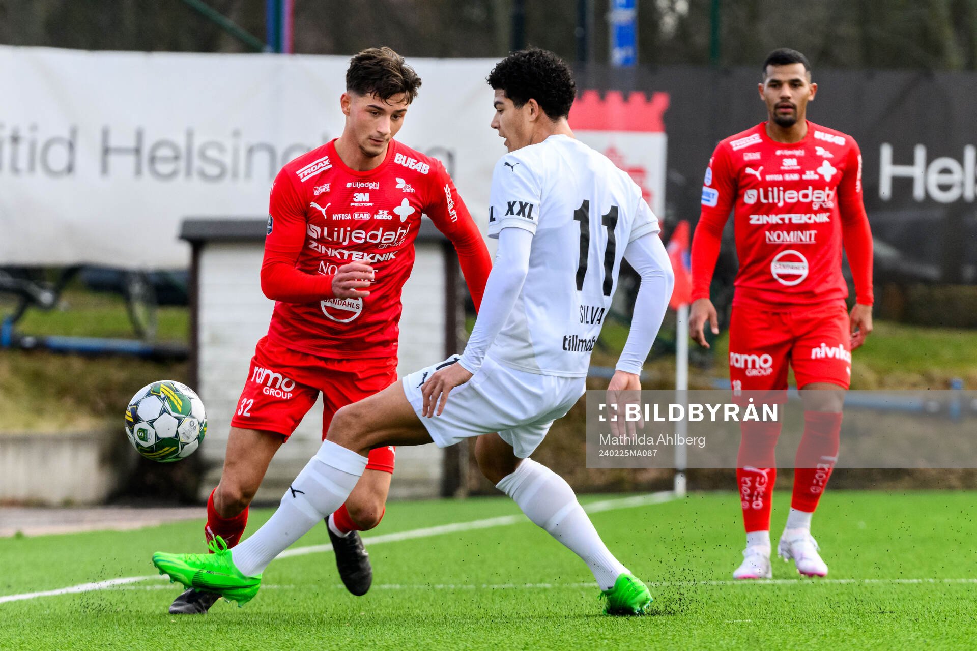 Värnamos Kenan Bilalovic och Helsingborgs Milan Silva