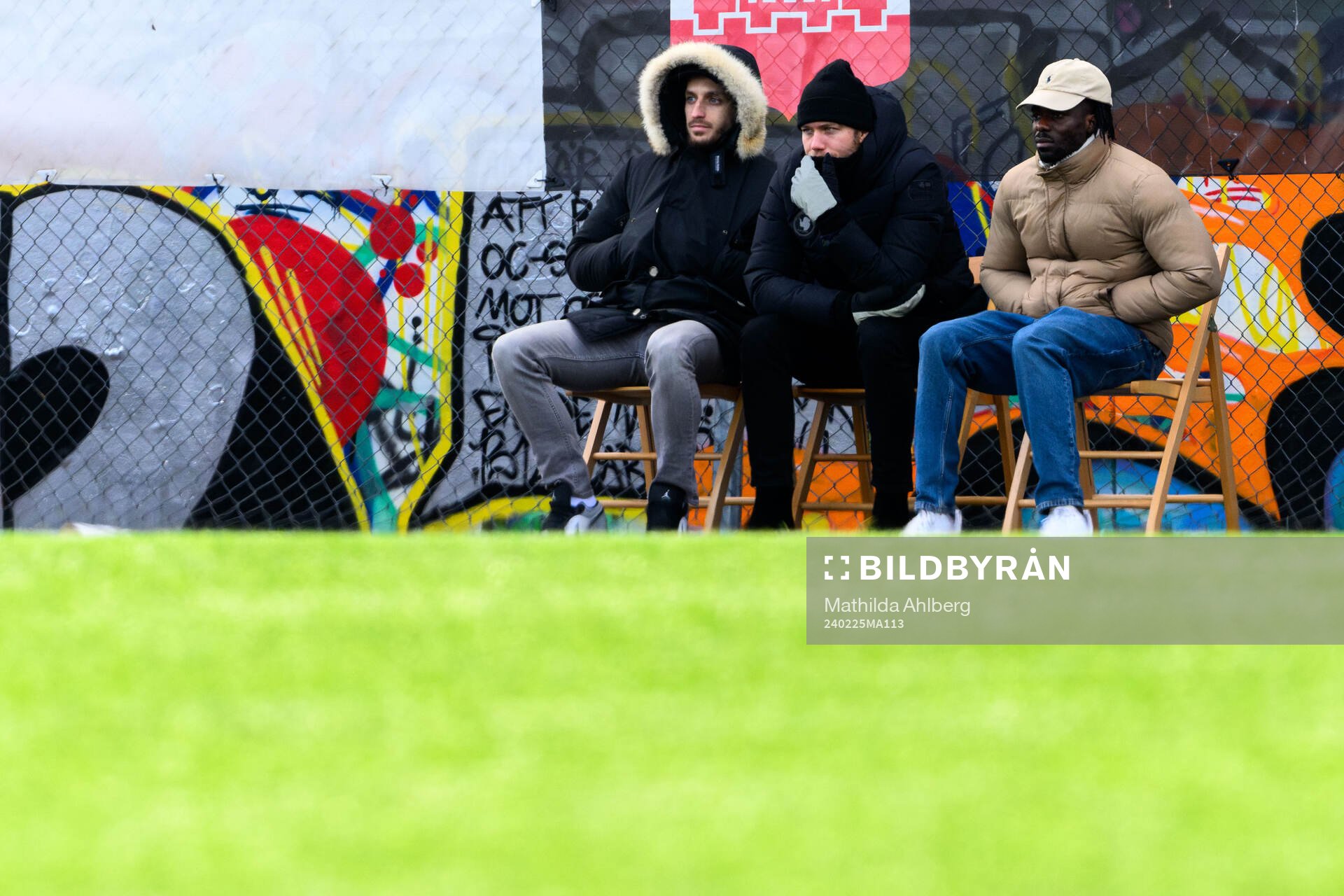 Helsingborgs  Arian Kabashi, målvakt Kalle Joelsson och