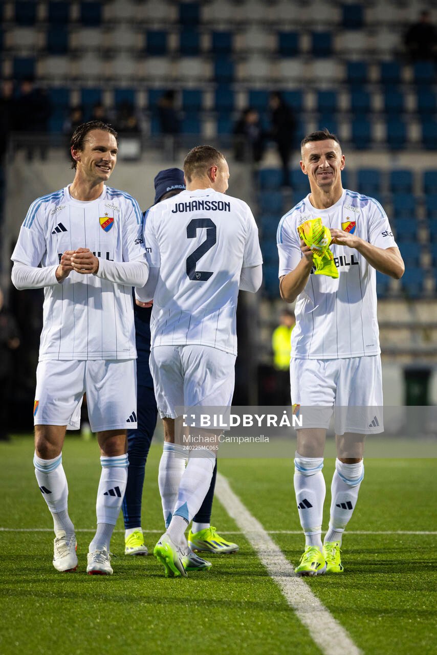 Djurgårdens Piotr Johansson, Albin Ekdal , och Haris