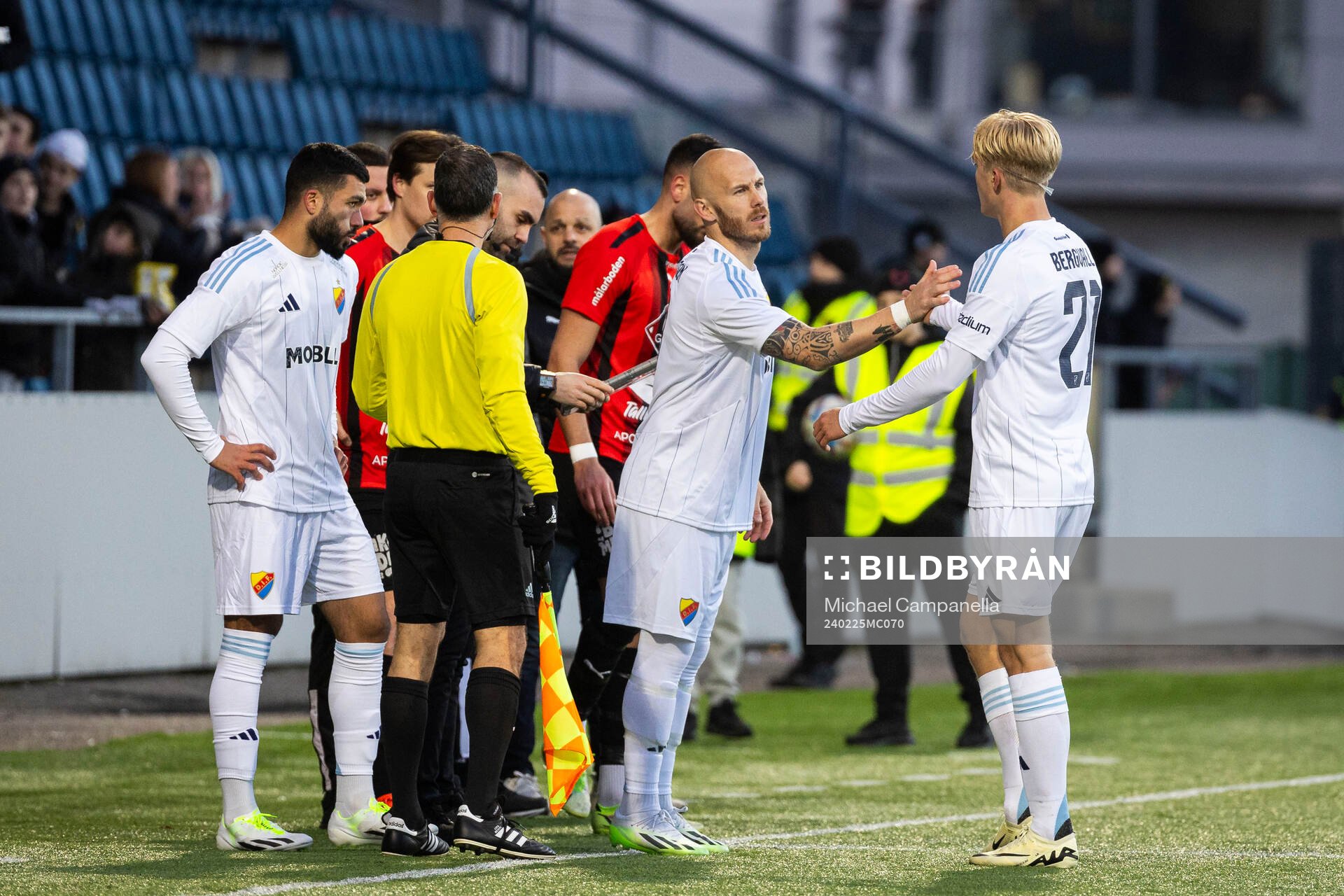 Djurgårdens Lucas Bergvall och Magnus Eriksson