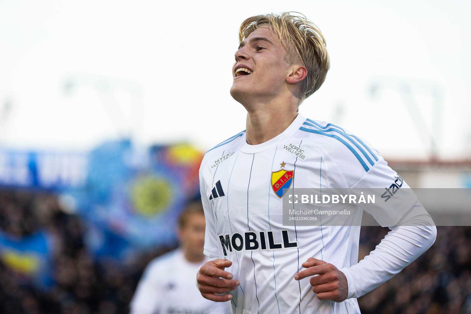 Djurgårdens Lucas Bergvall jublar