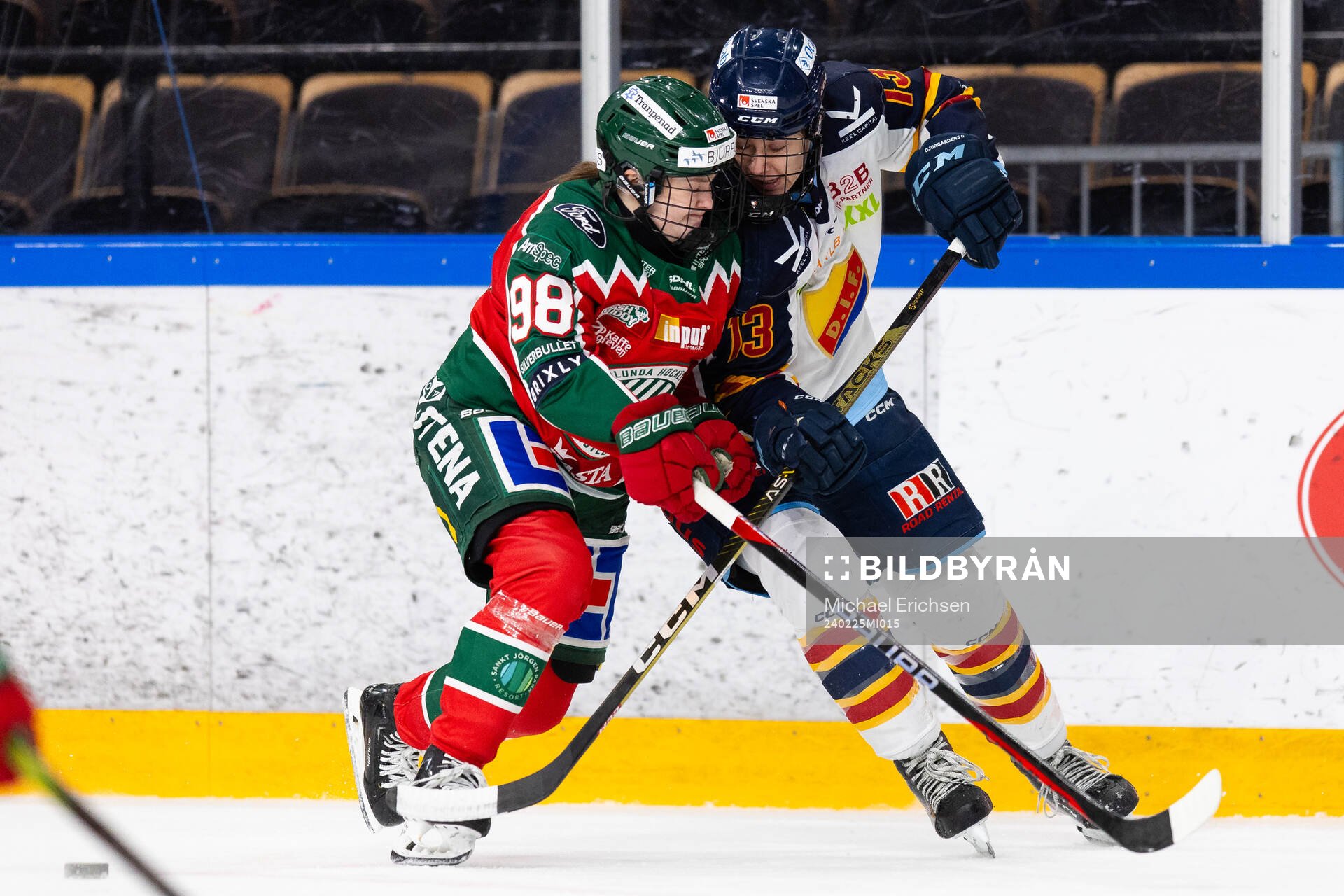 Frölundas Felicia Linder och Djurgårdens Anneke Linser