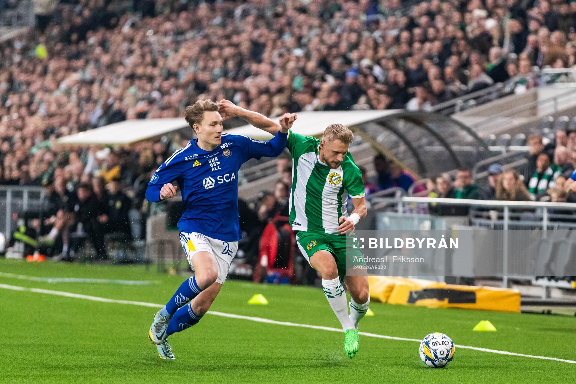 GIF Sundsvalls Marcus Burman och Hammarbys Simon Strand