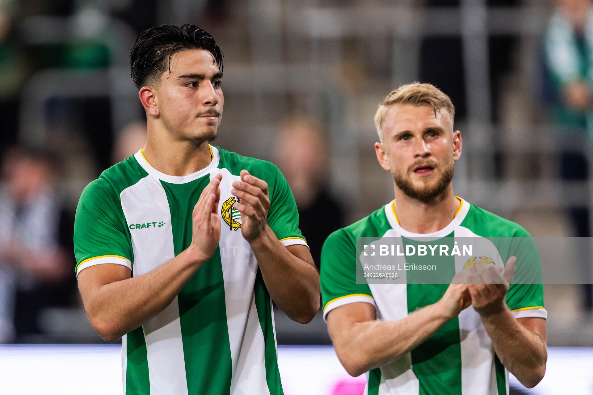 Hammarbys Jusef Erabi och Simon Strand jublar