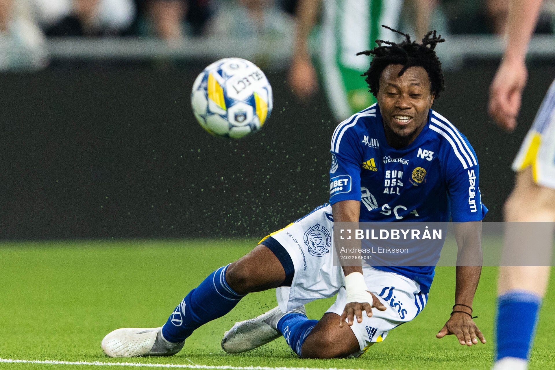 GIF Sundsvalls Abdul-Halik Hudu under fotbollsmatchen i Svenska Cupen mellan Hammarby och GIF Sundsvall den 26 februari 2024 i Stockholm.