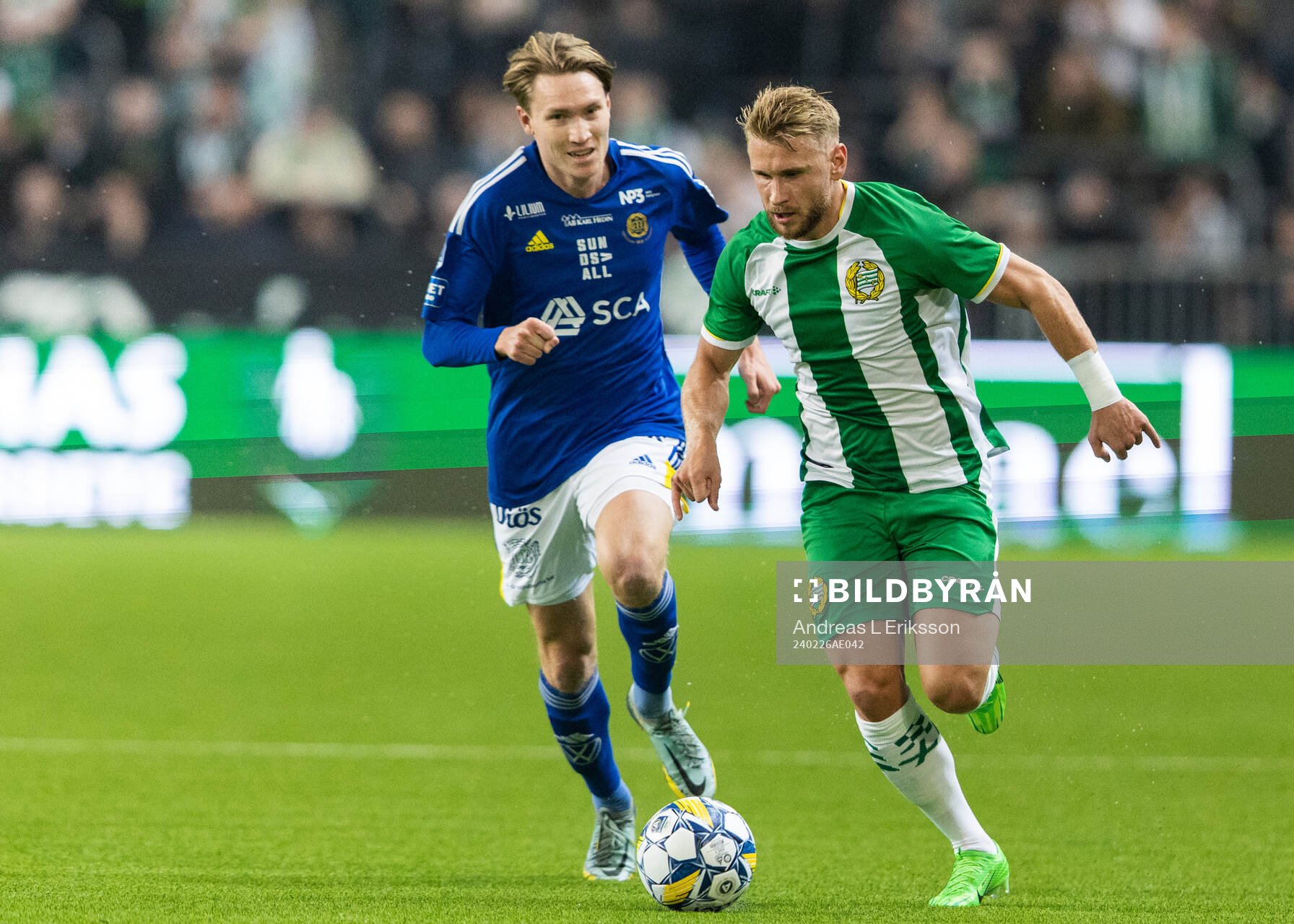 GIF Sundsvalls Marcus Burman och Hammarbys Simon Strand