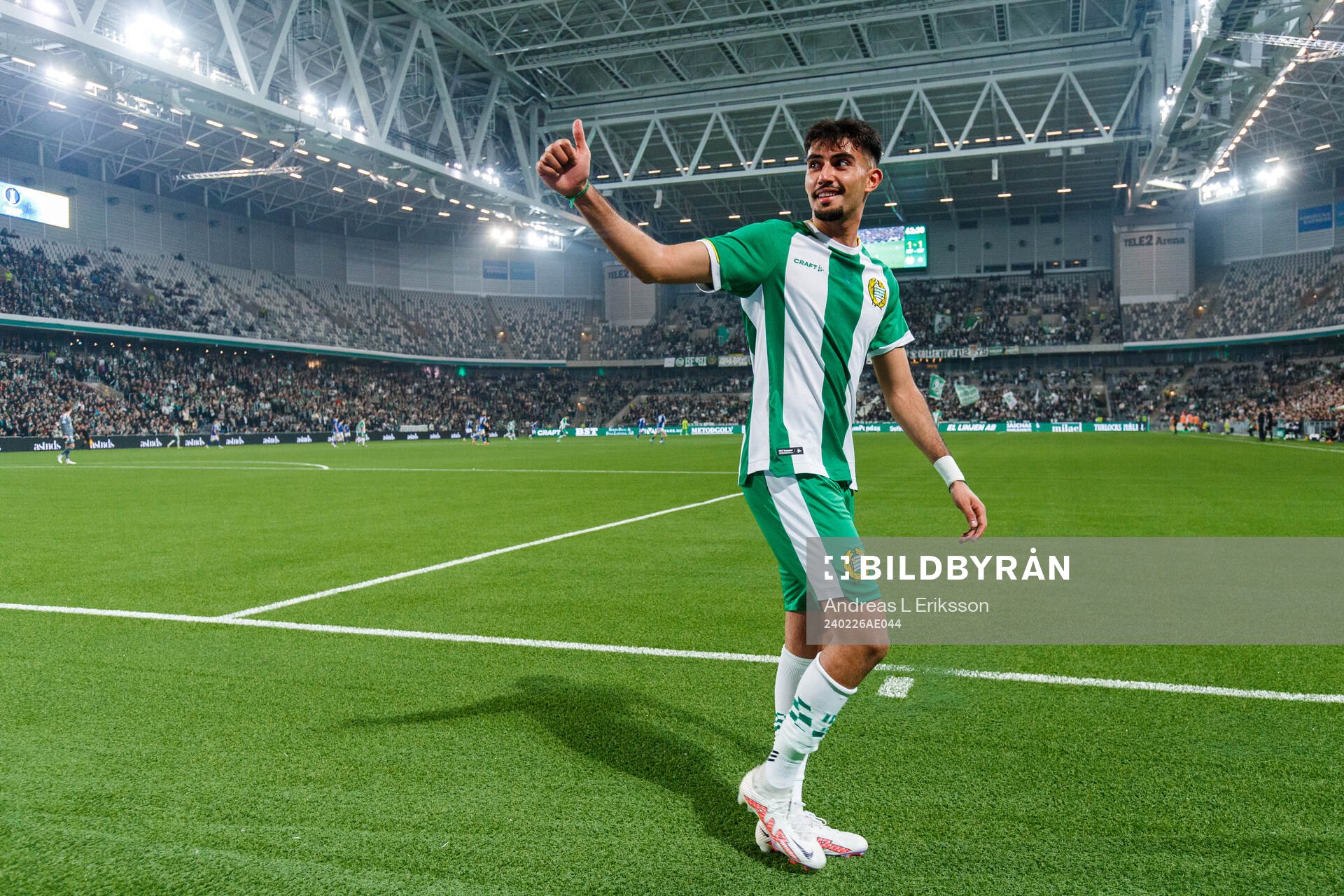 Hammarbys Montader Madjed gör tummen upp