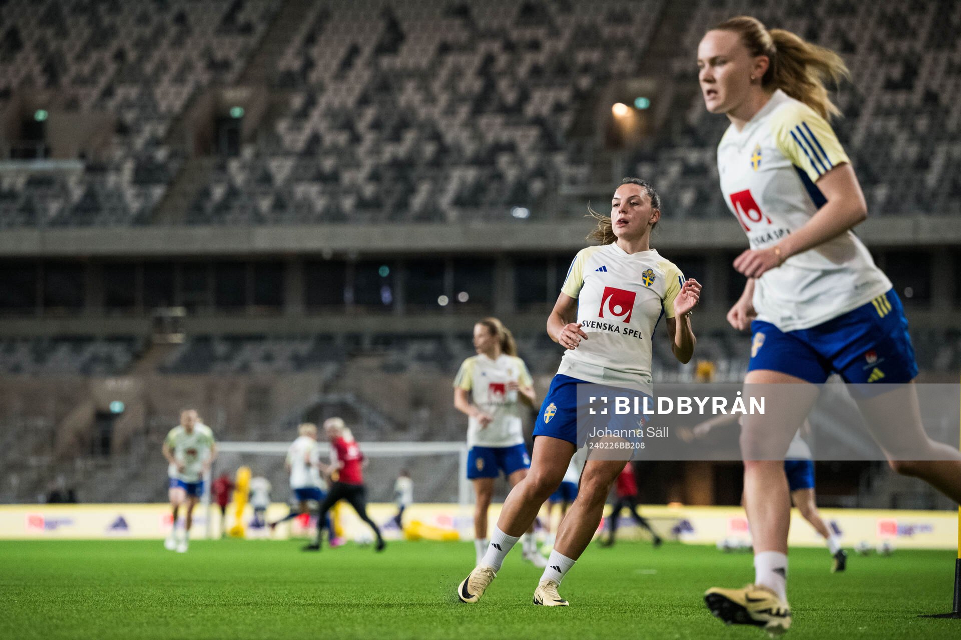 Johanna Rytting Kaneryd of Sweden during a training session with the Swedish women's national football team on February 26, 2024 in Stockholm.