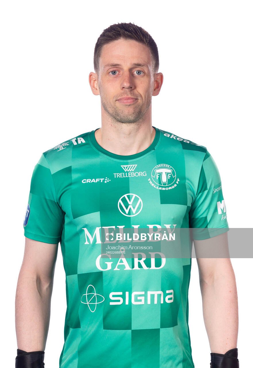 Trelleborgs Andreas Beck Larsen poserar för ett porträtt den 26 februari 2024 i Trelleborg.