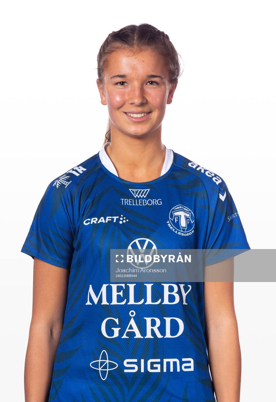 Trelleborgs Thelma Persson Welin poserar för ett porträtt den 26 februari 2024 i Trelleborg.
