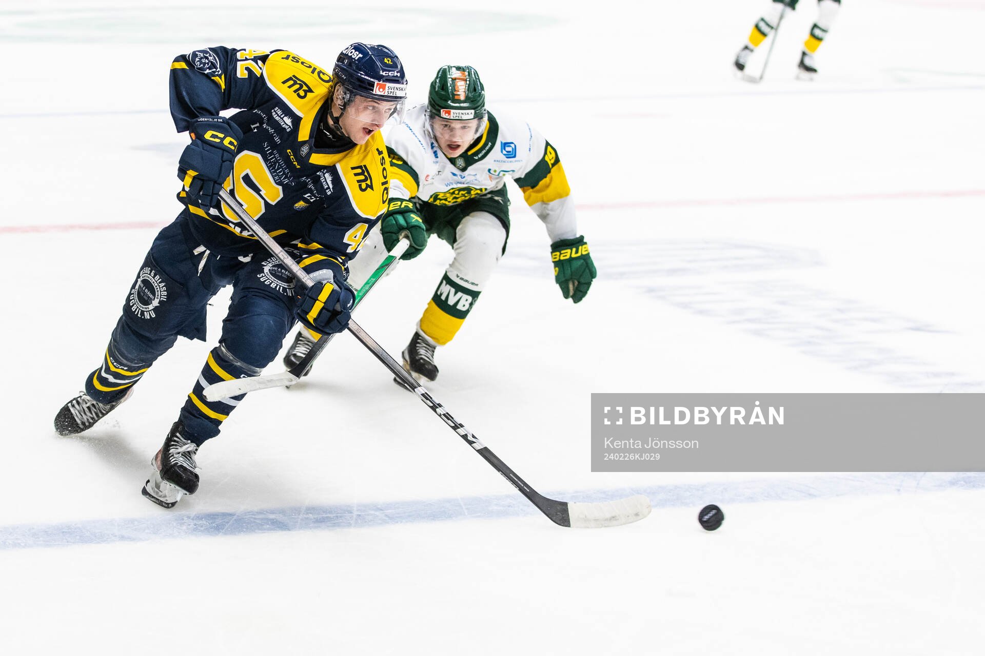 Södertäljes Ludvig Hedström och Björklövens Liam Dower