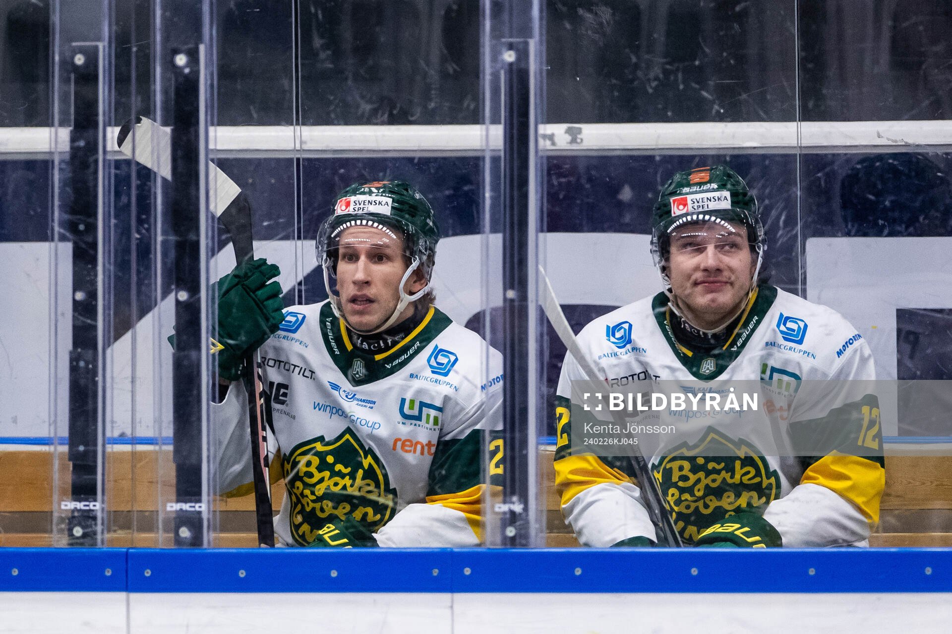 Björklövens Fredric Weigel och Scott Pooley i