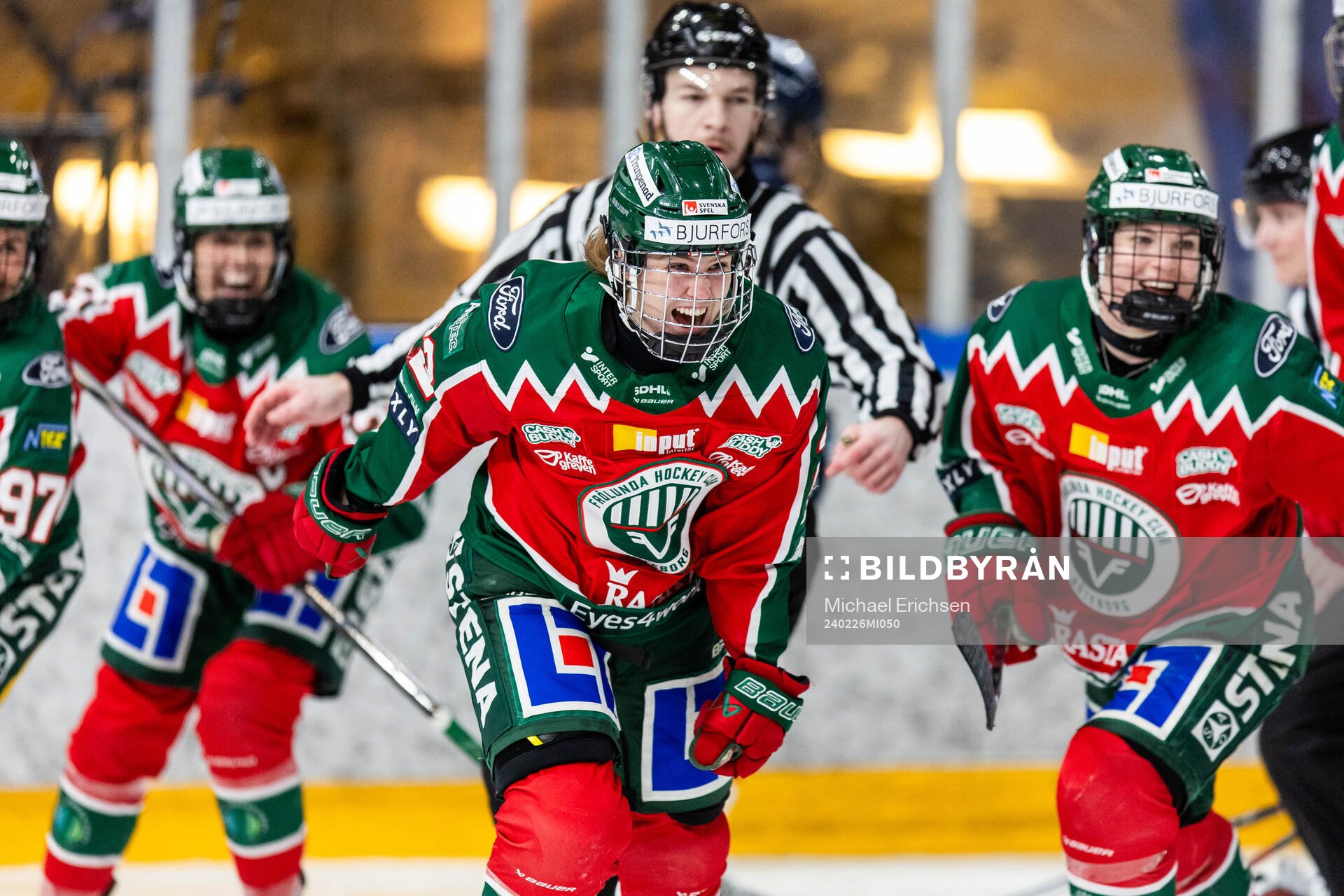 Frölundas Andrea Dalen jublar
