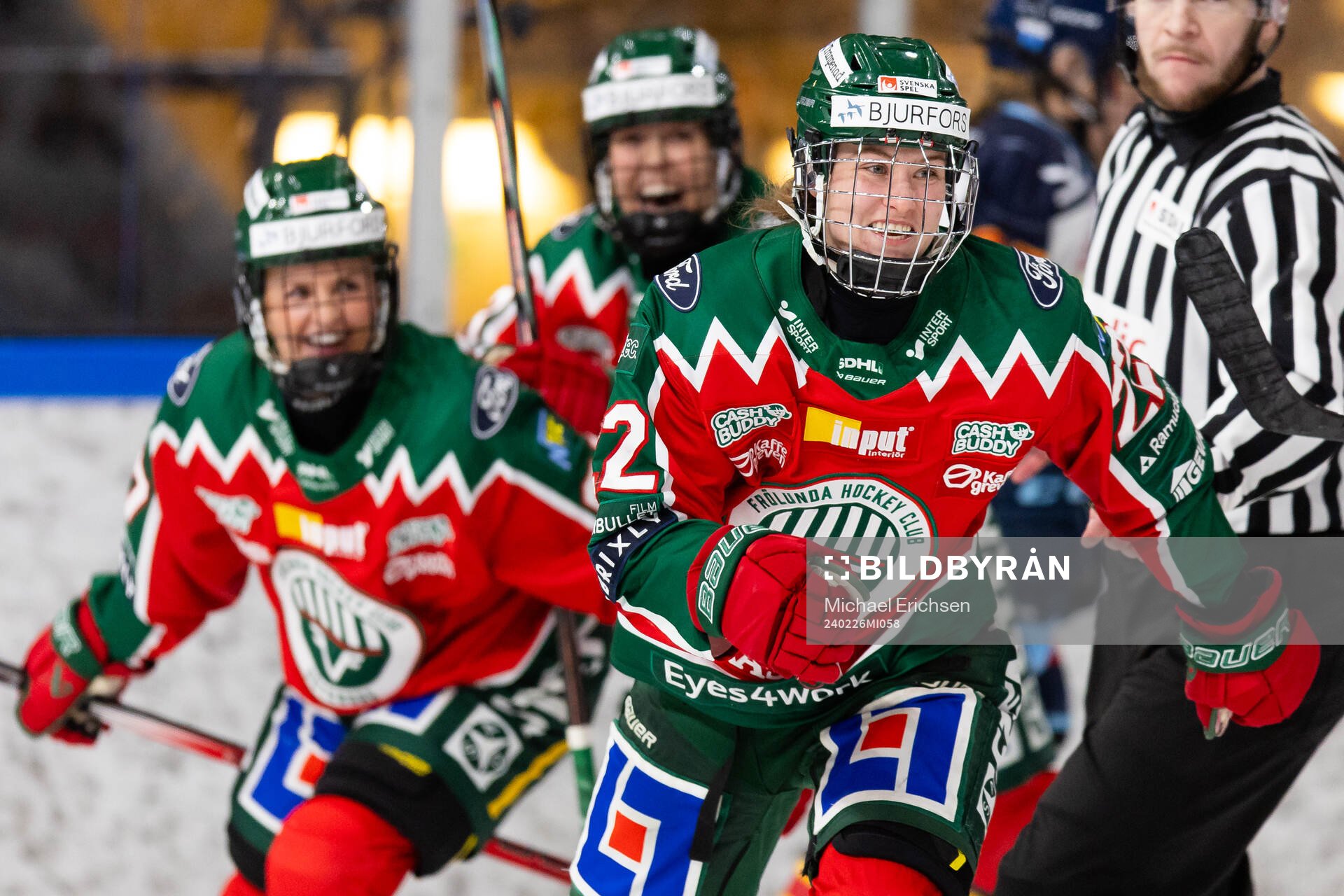 Frölundas Andrea Dalen jublar