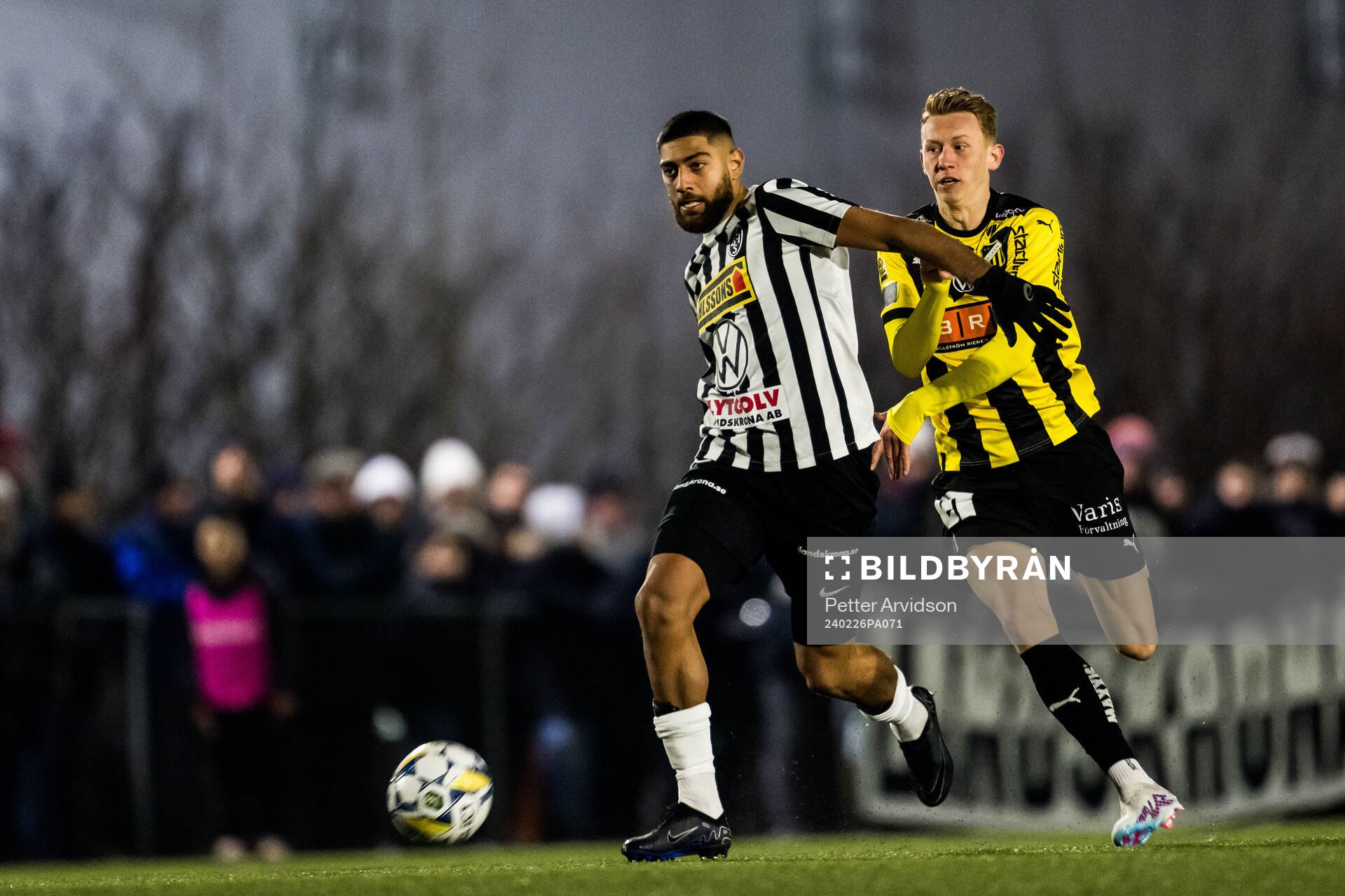 Landskronas Rassa Rahmani och BK Häckens Julius Lindberg