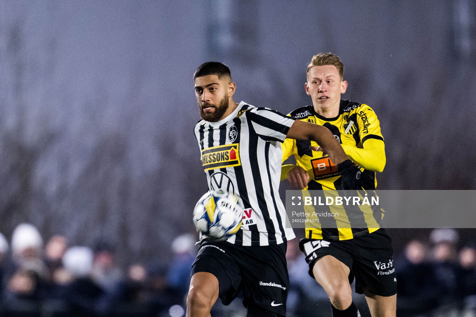 Landskronas Rassa Rahmani och BK Häckens Julius Lindberg