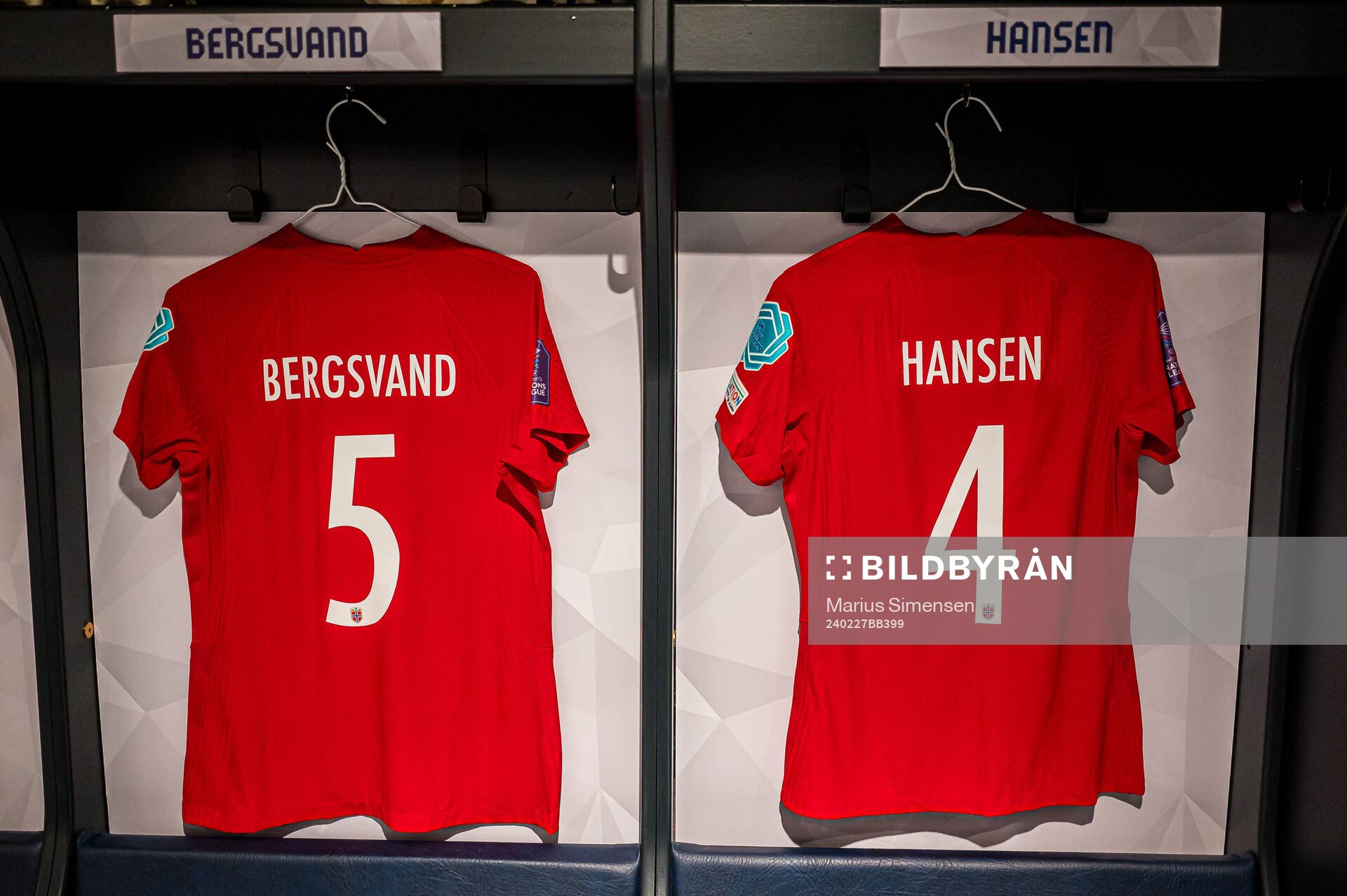 The shirt of Guro Bergsvand and Tuva Hansen of Norway