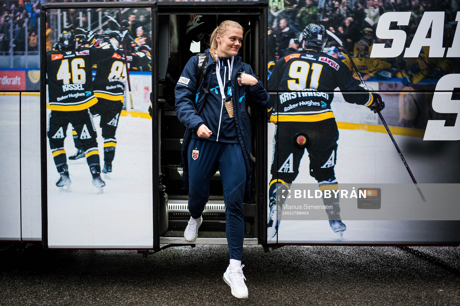 Mathilde Hauge Harviken of Norway arrives