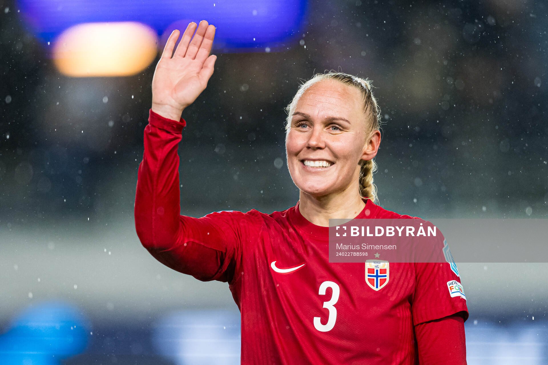 Maria Thorisdottir of Norway after the UEFA Women’s Nations League play-off football match between Norway and Croatia on February 27, 2024 in Stavanger.