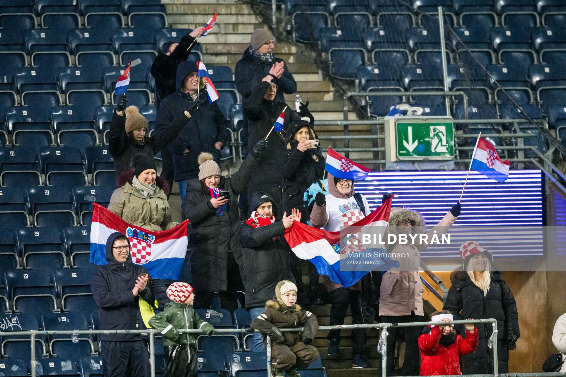 Spectators in the stands