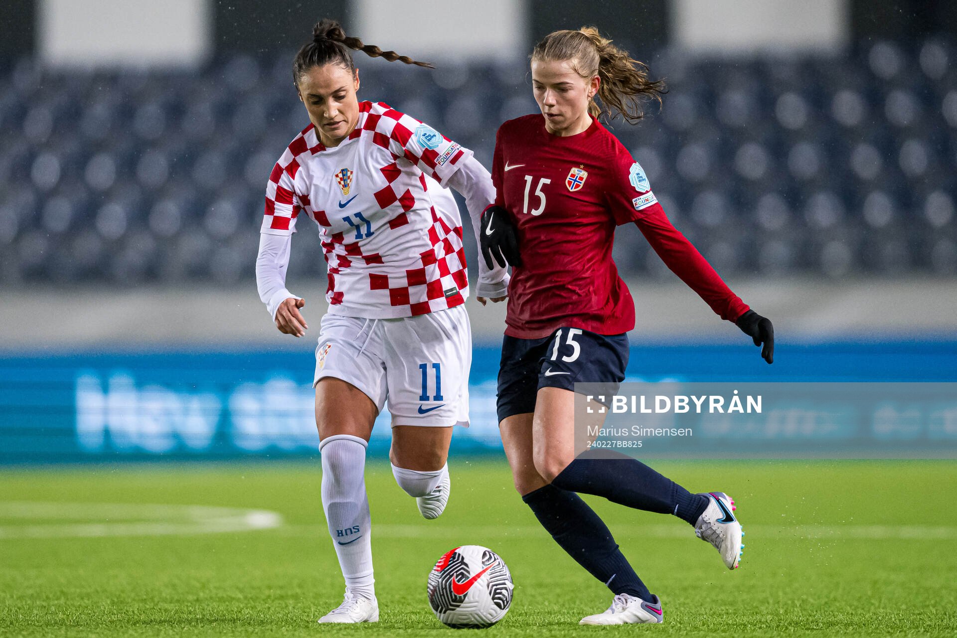 Ivana Slipčević of Croatia and Justine Kvaleng Kielland