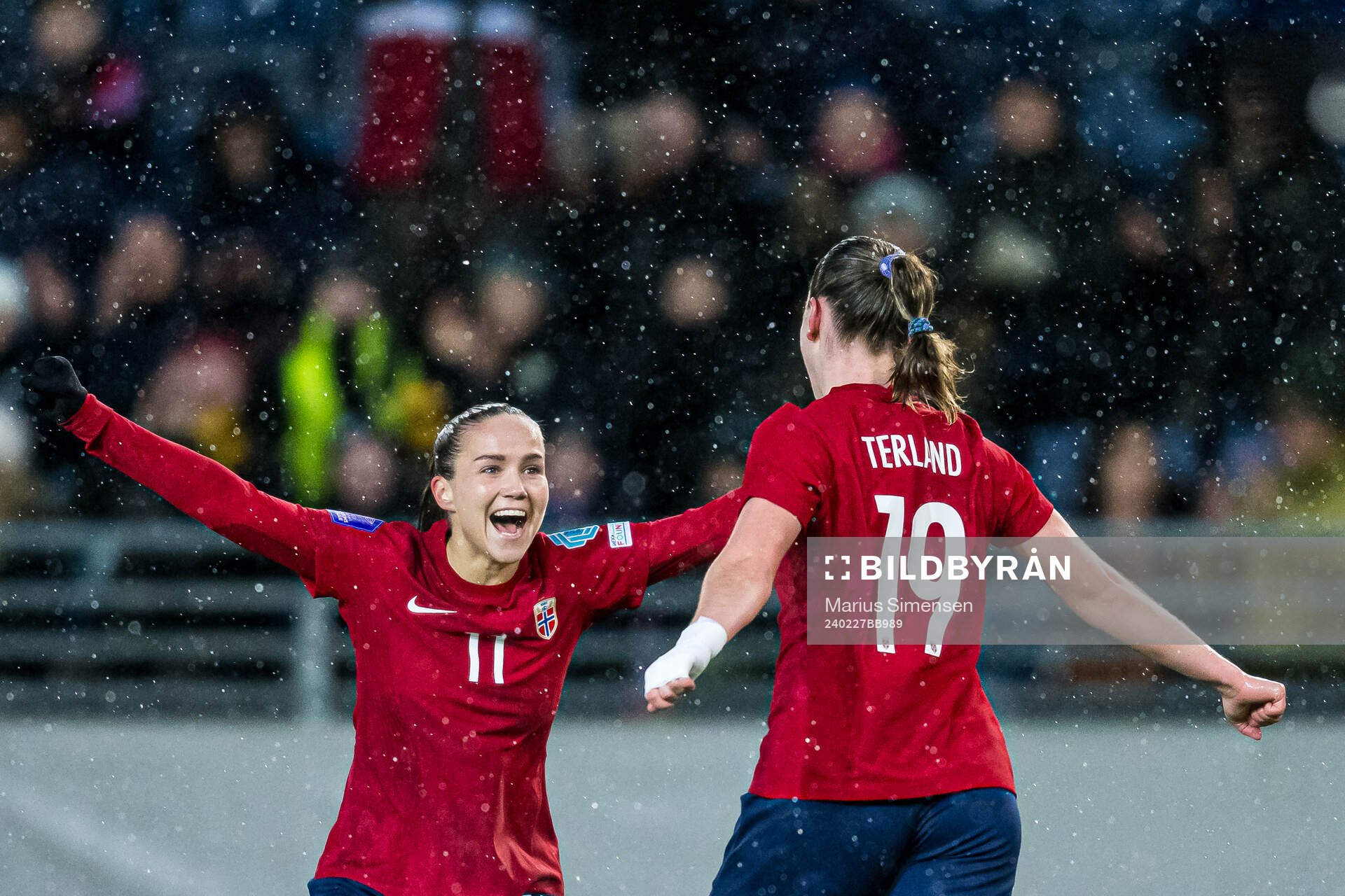Elisabeth Terland of Norway celebrates