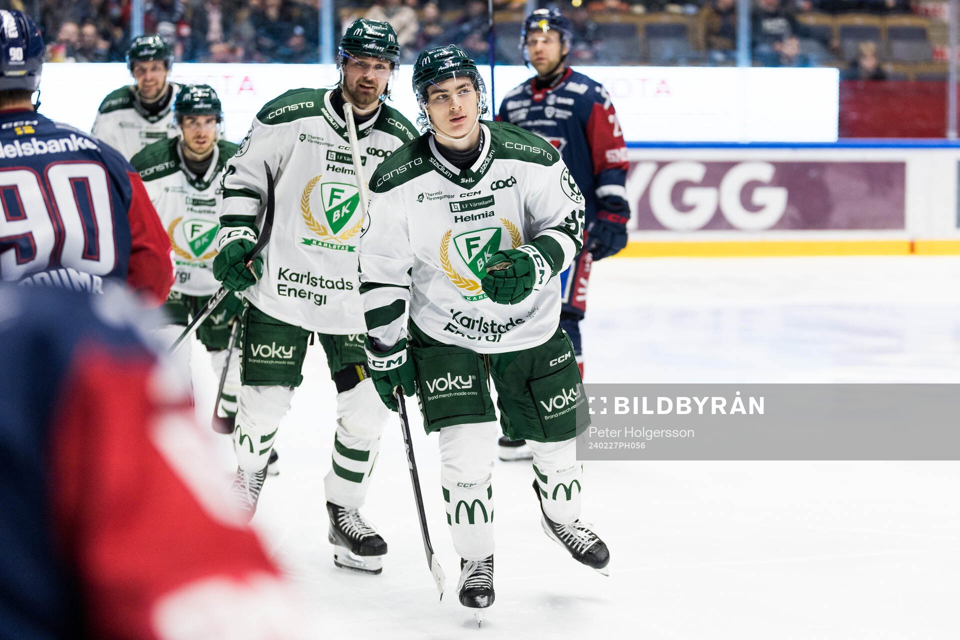 Färjestads Liam Öhgren jublar