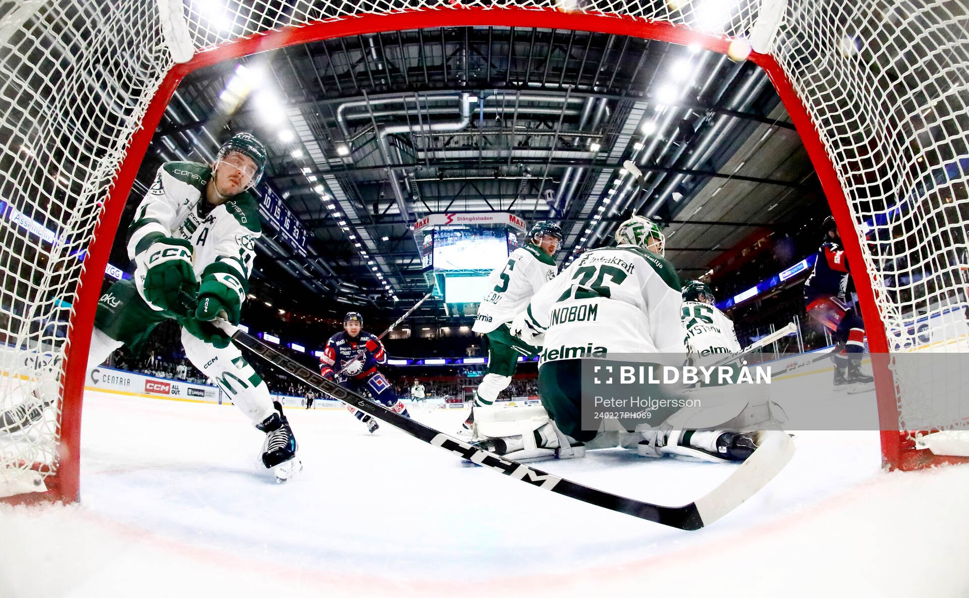 Färjestads Joakim Nygård vid mål 3-4 av Linköpings